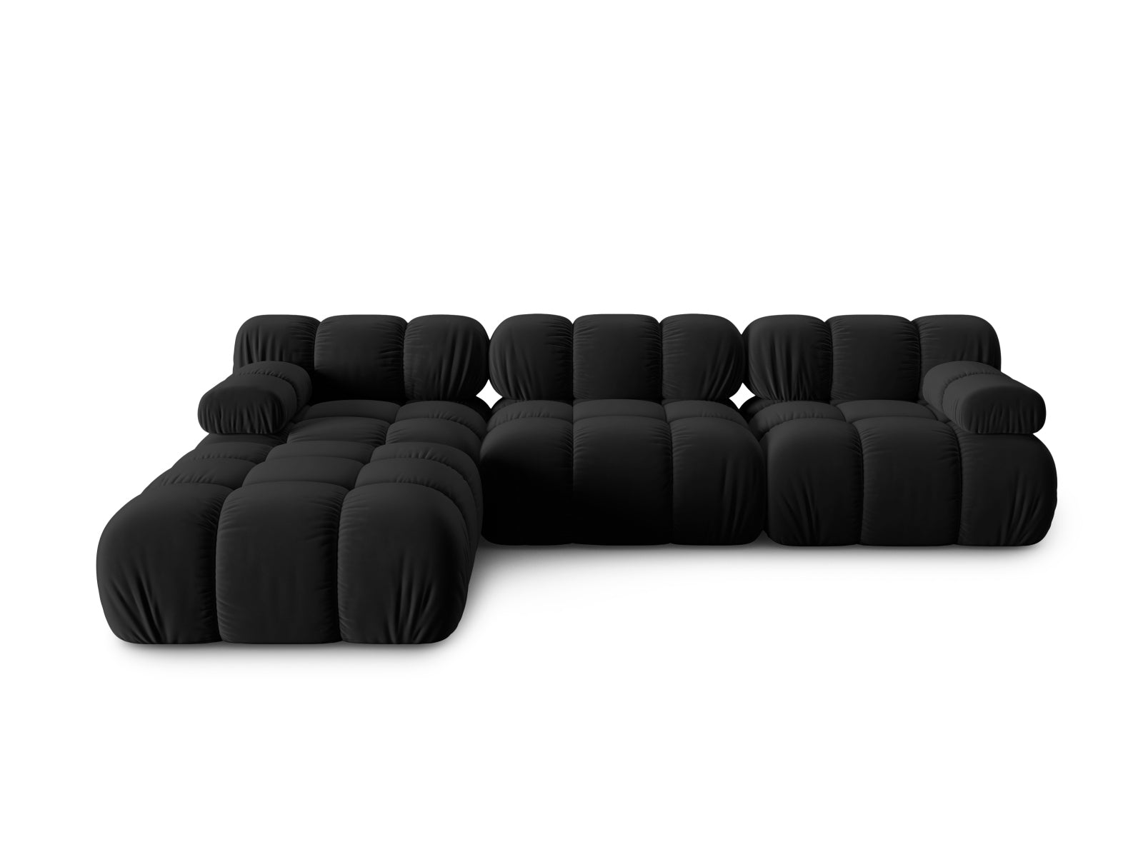 Bellis Velour modulares Sofa 4 Sitzer 188cm in Black präsentiert im Onlineshop von KAQTU Design AG. 3er Sofa ist von Micadoni