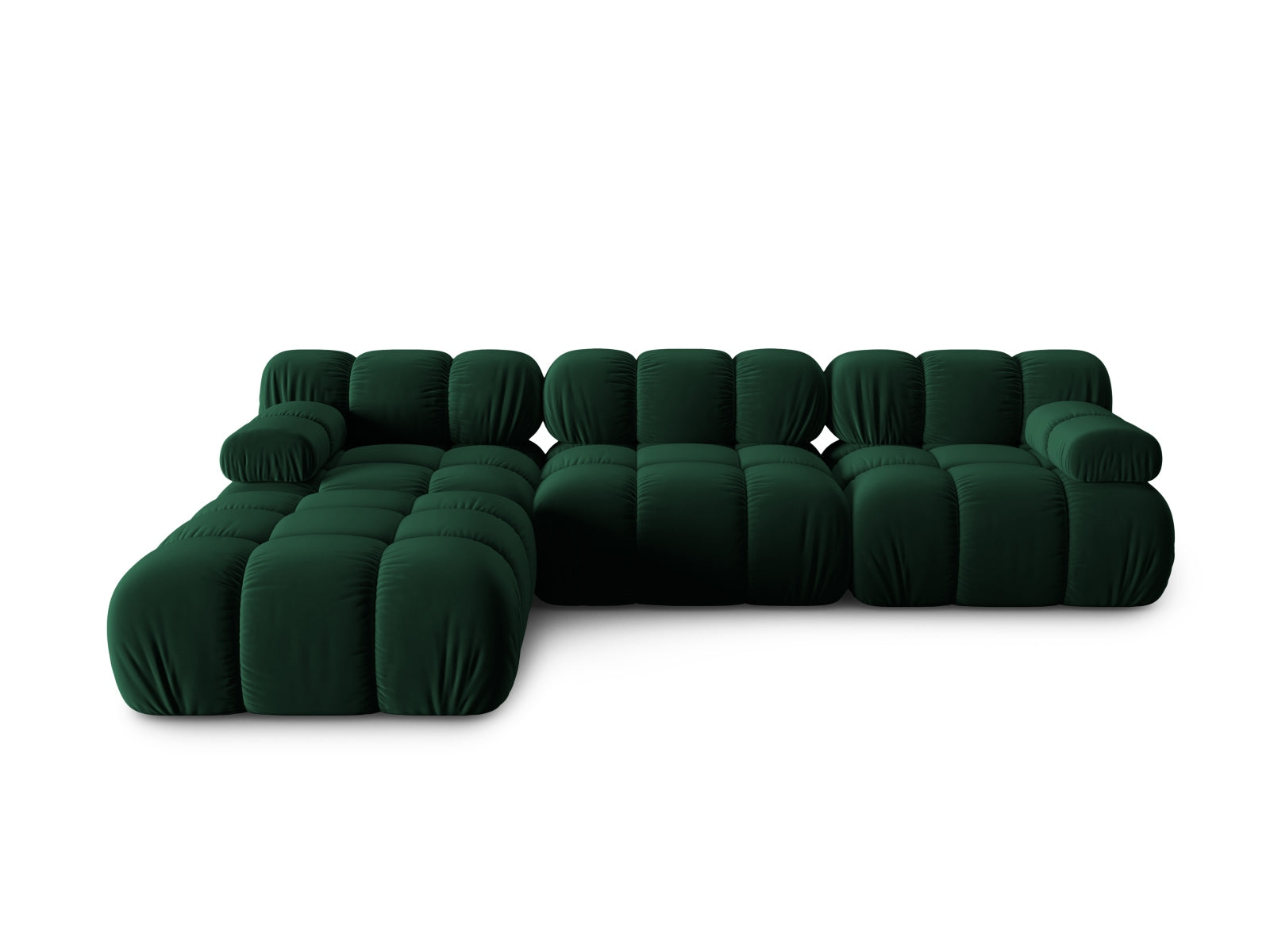 Bellis Velour modulares Sofa 4 Sitzer 188cm in Bottle Green präsentiert im Onlineshop von KAQTU Design AG. 3er Sofa ist von Micadoni