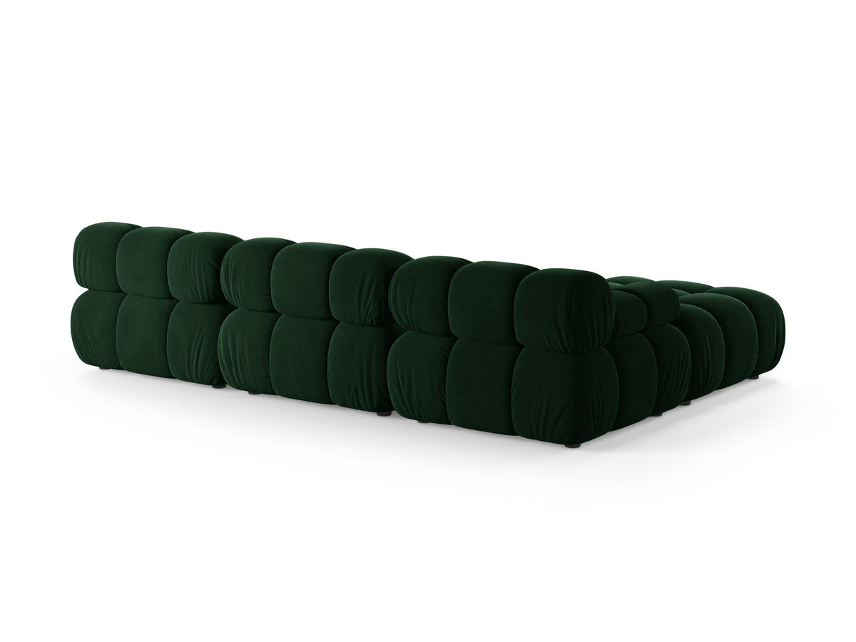 Bellis Velour modulares Sofa 4 Sitzer 188cm in Bottle Green-Bluvel präsentiert im Onlineshop von KAQTU Design AG. L-Sofa links ist von Micadoni