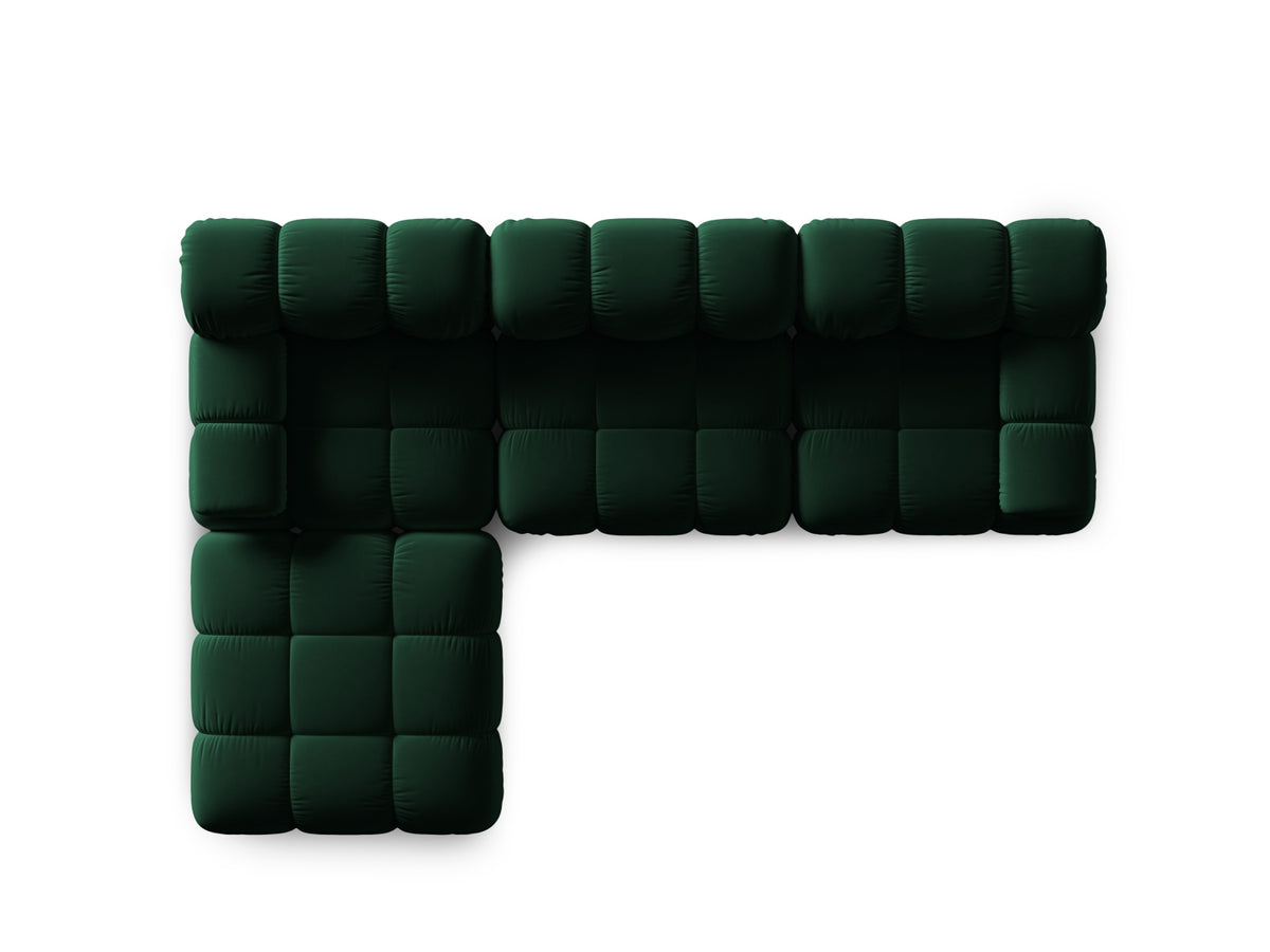 Bellis Velour modulares Sofa 4 Sitzer 188cm in Bottle Green-Bluvel präsentiert im Onlineshop von KAQTU Design AG. L-Sofa links ist von Micadoni