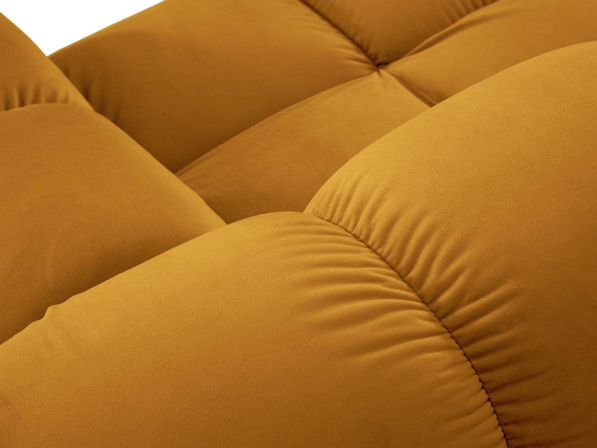 Bellis Velour modulares Sofa 4 Sitzer 188cm in Yellow-Bluvel präsentiert im Onlineshop von KAQTU Design AG. L-Sofa links ist von Micadoni