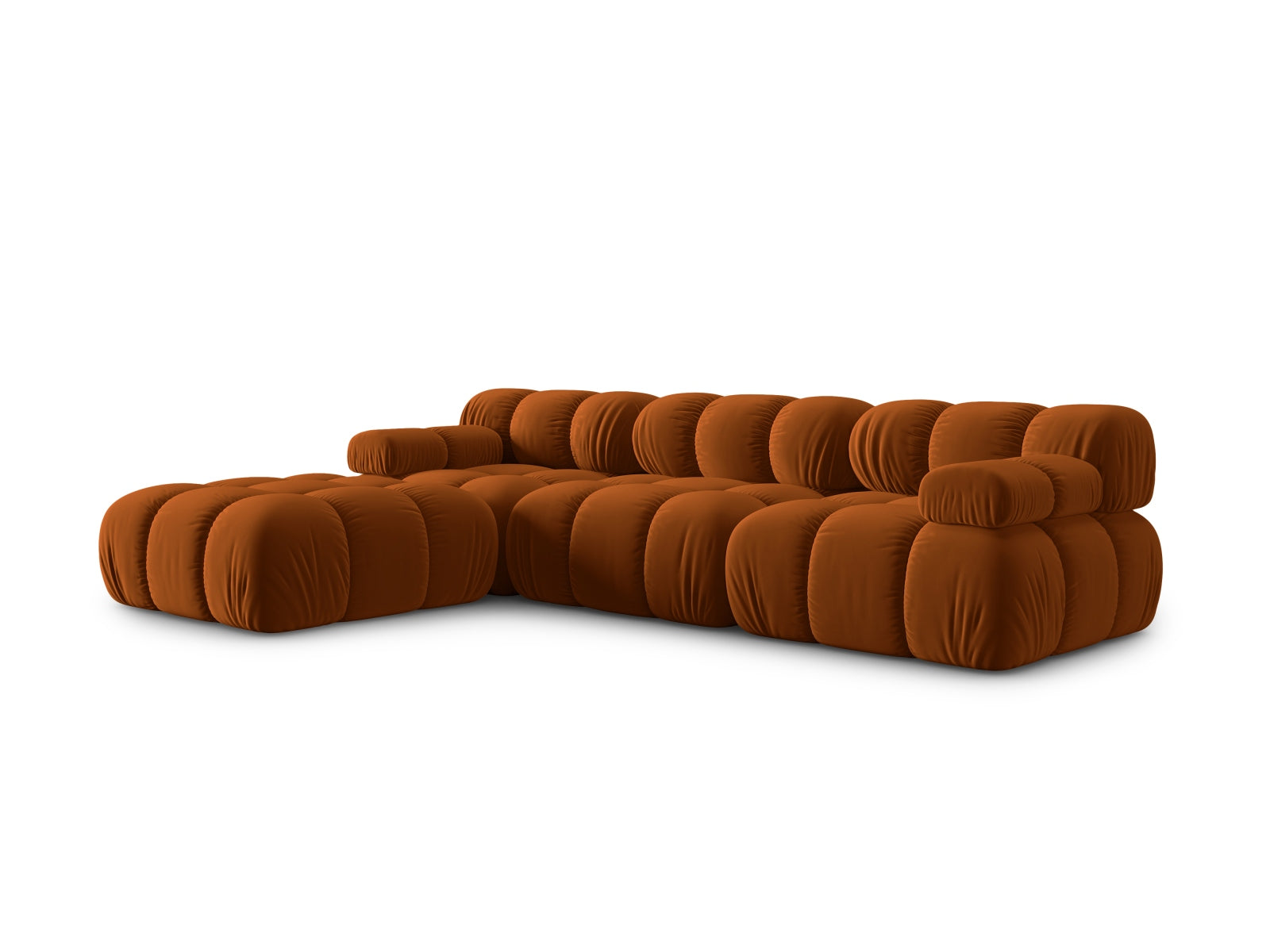 Modulares 4-Sitzer Sofa Bellis in warmem Terracotta, perfekt für moderne Wohnkonzepte, stilvoll und vielseitig von Micadoni.
