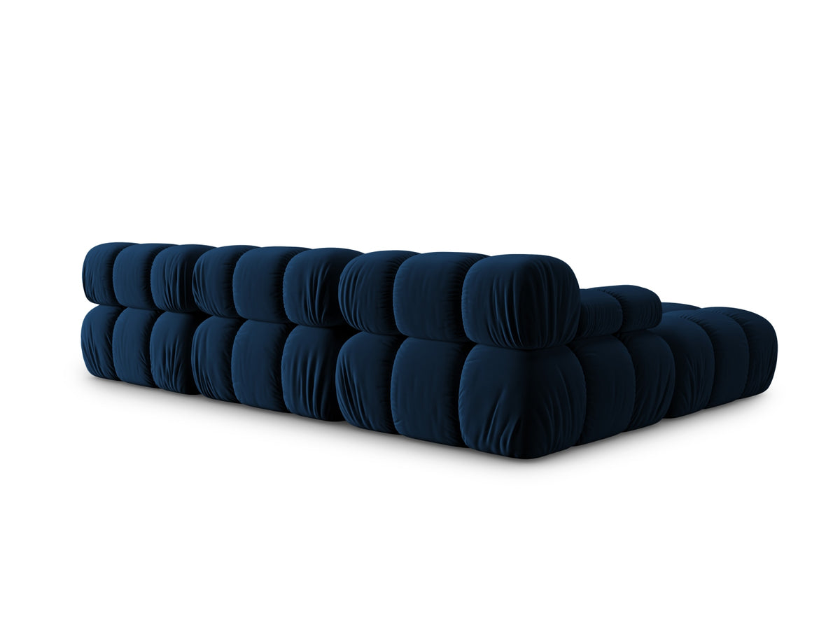Bellis Velour modulares Sofa 4 Sitzer 188cm in Royal Blue-Bluvel präsentiert im Onlineshop von KAQTU Design AG. L-Sofa links ist von Micadoni