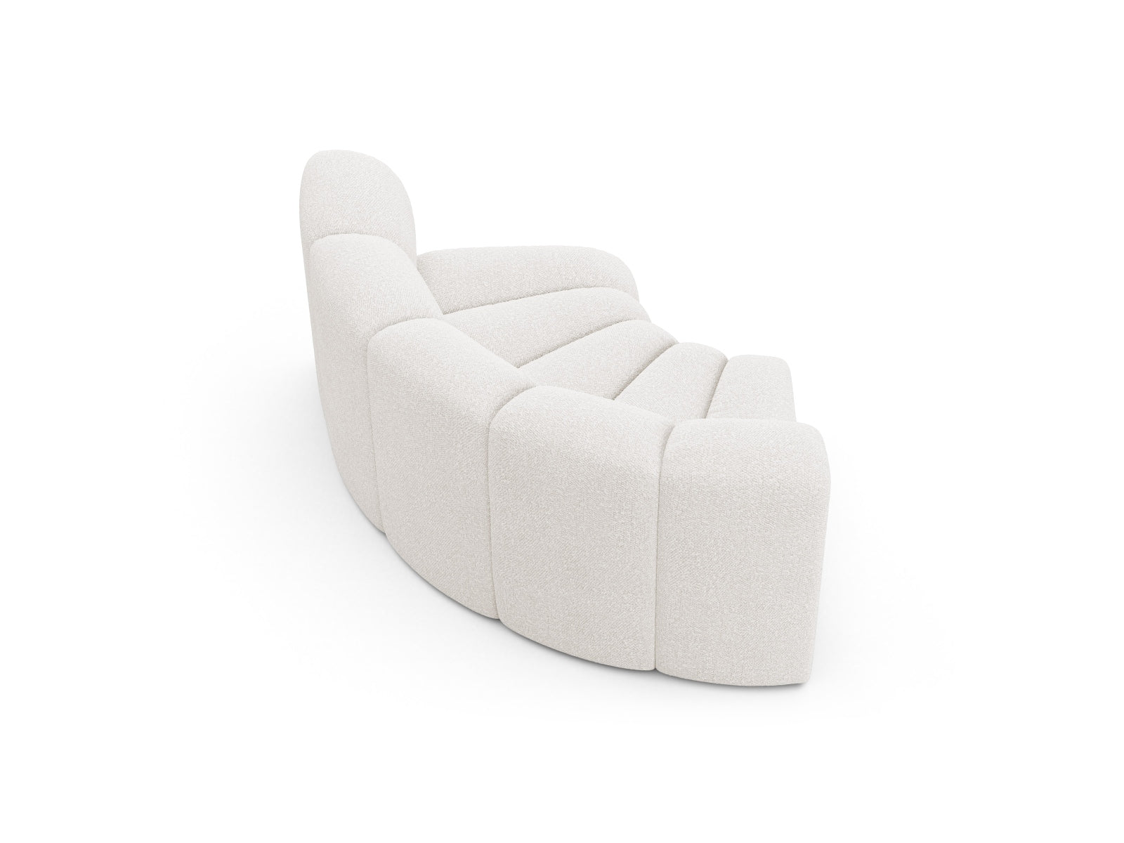 Modularer Lupine Corner 1 Sitzer in elegantem Weiß, perfekt für kreative Wohnkonzepte und stilvolle Einrichtungsideen.
