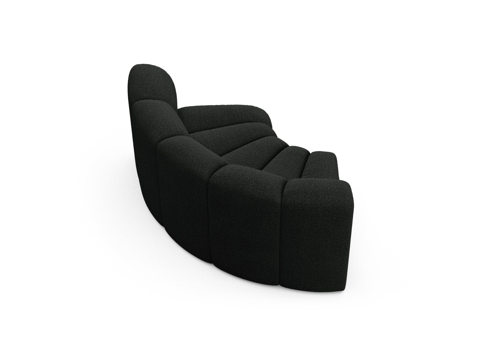 Modularer Lupine Corner 1 Sitzer in edlem Schwarz, perfekt für stilvolle Wohnkonzepte und flexible Raumgestaltung von Micadoni.