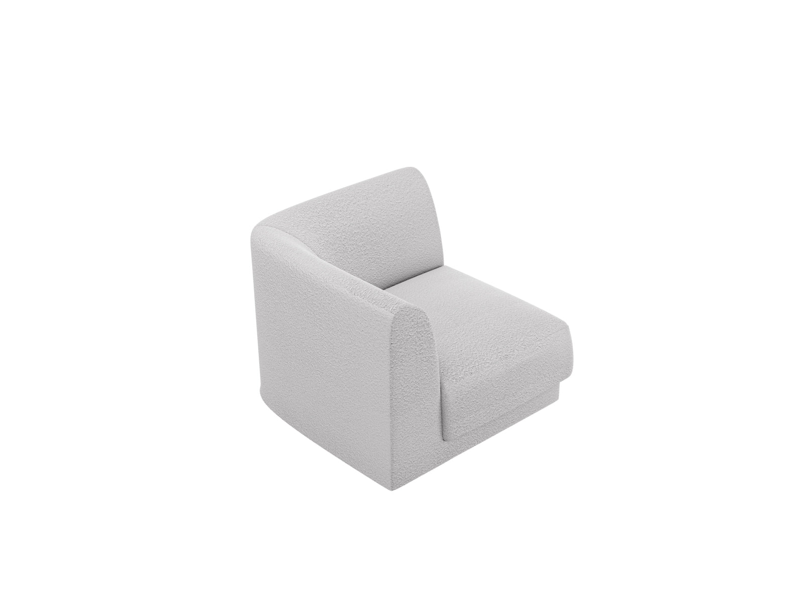 Stylischer Miley Corner Modul 1 Sitzer in dezentem Grau, ideal für moderne Wohnkonzepte und flexible Raumgestaltungen.