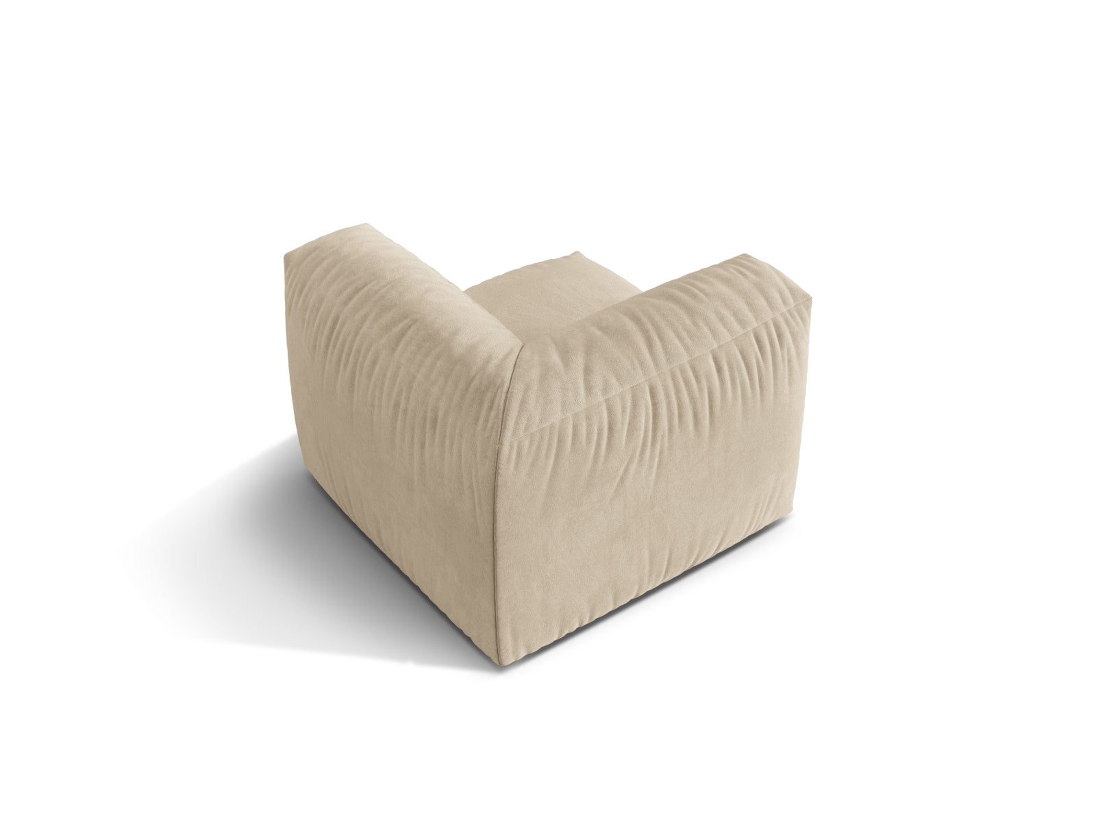 Stylischer Martina Modul Armless 1 Sitzer in sanftem Beige, perfekt für zeitgemäße Einrichtung und vielseitige Nutzung im Wohnbereich.