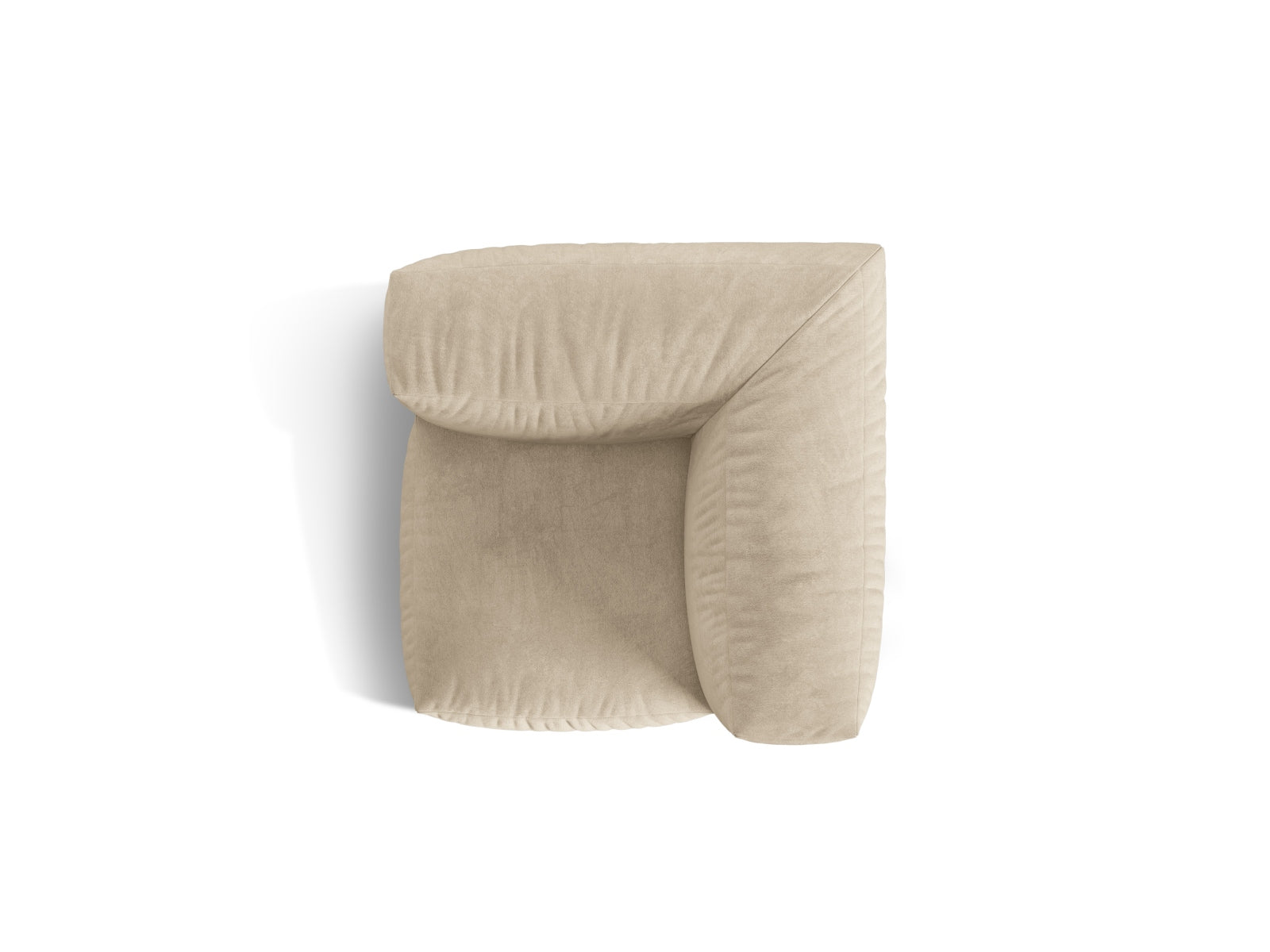 Eleganter Martina Modul Armless 1 Sitzer in zartem Beige, ideal für moderne Wohnkonzepte und flexible Raumgestaltung.
