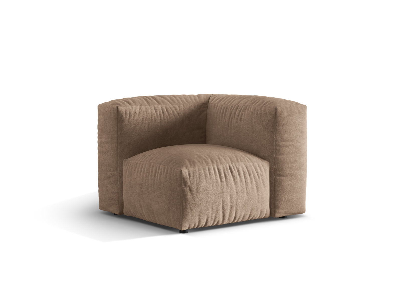 Eleganter Martina Modul Armless 1 Sitzer in edlem Dunkelbeige, ideal für moderne Wohnräume und gemütliche Entspannungsbereiche.