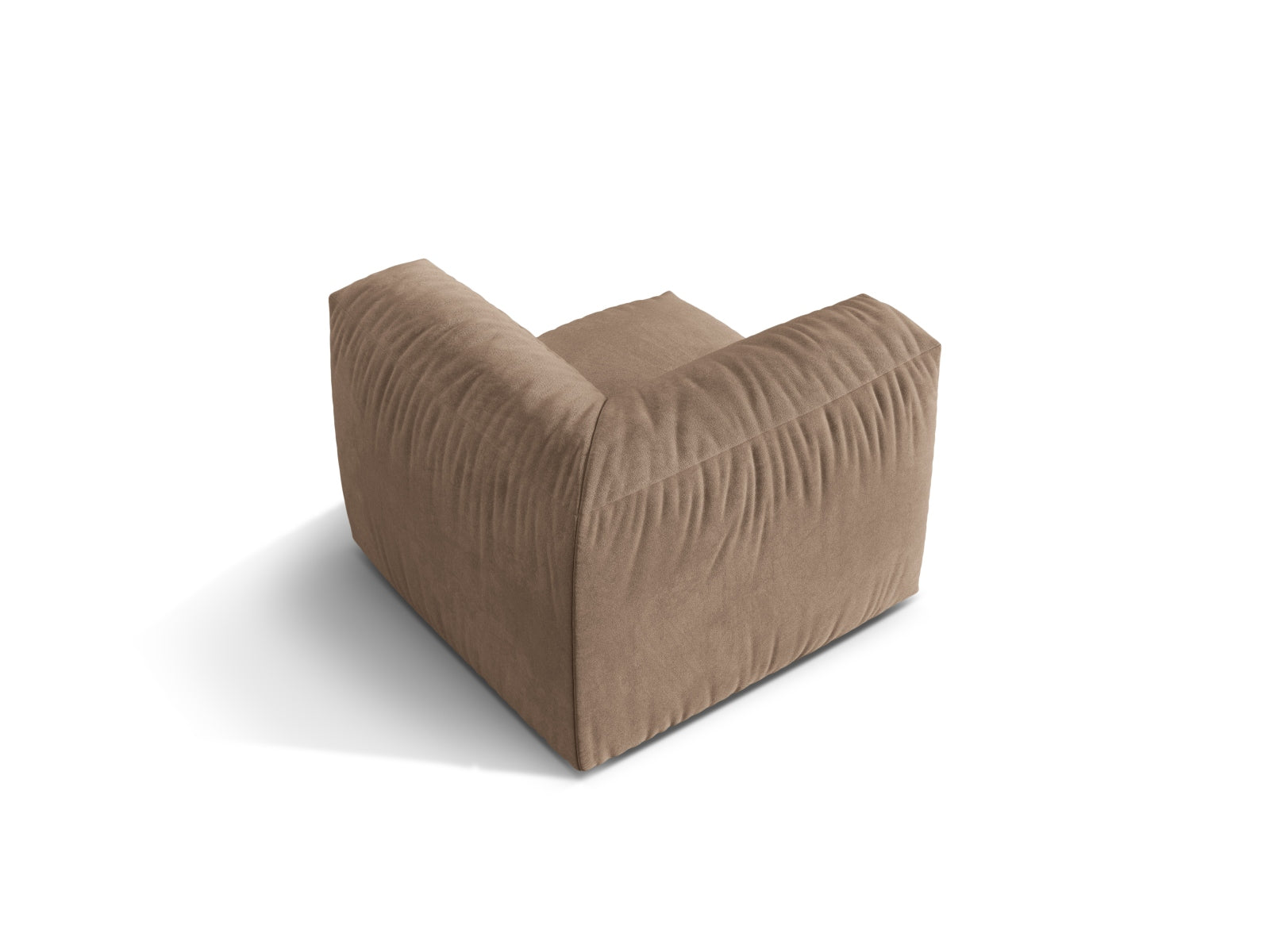 Stilvoller Martina Modul Armless 1 Sitzer in luxuriösem Dunkelbeige, perfekt für zeitgemäße Interieurs und entspannende Lounge-Ecken.