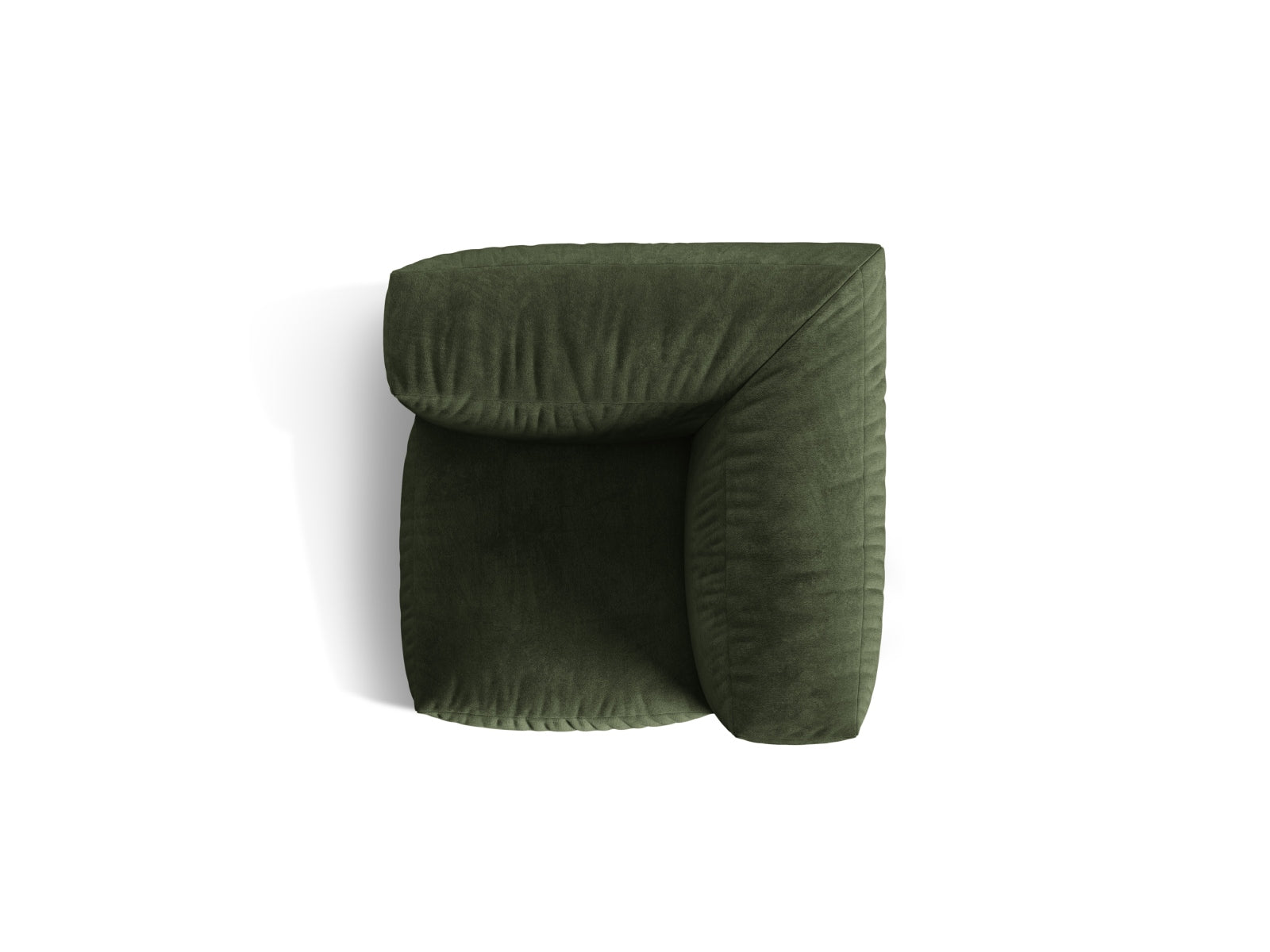 Eleganter Martina Modul Armless 1 Sitzer in stilvollem Grünton, ideal für flexible Wohnkonzepte und modernes Interieur.