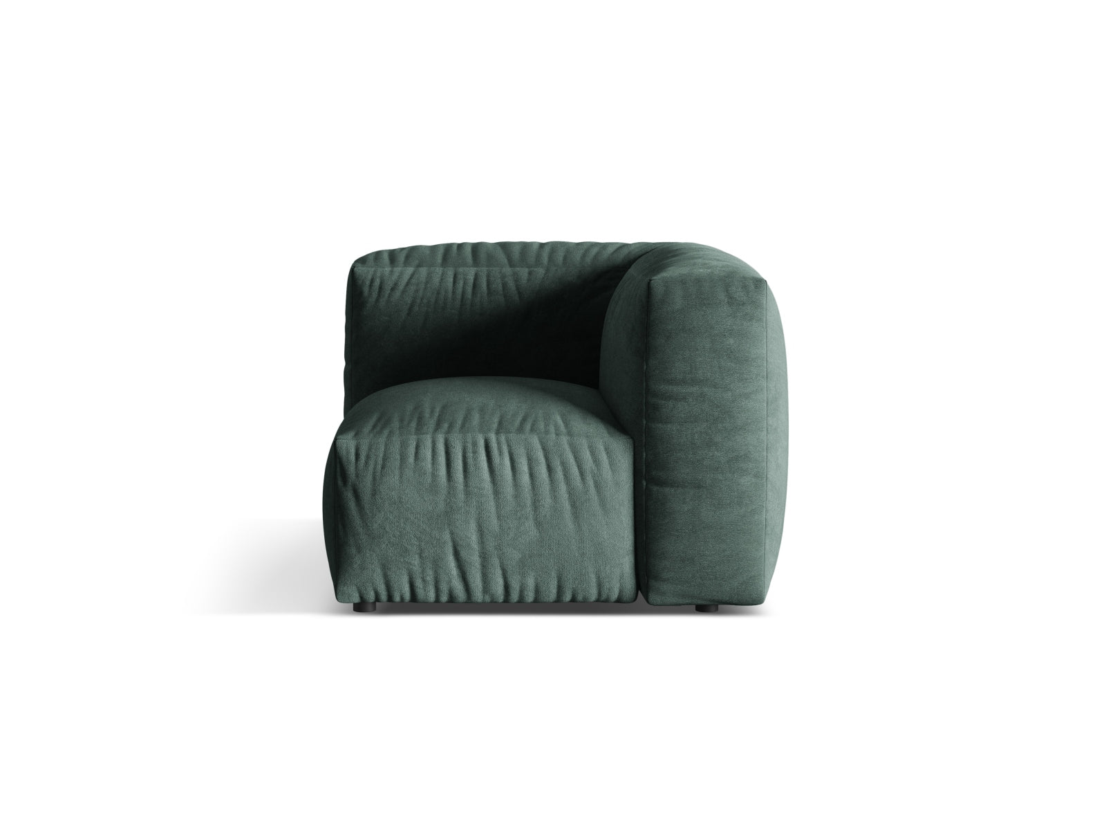 Moderner Martina Modul Armless 1 Sitzer in edlem Petrol-Vogue, perfekt für kreative Sofa-Kombinationen und modernes Wohndesign.