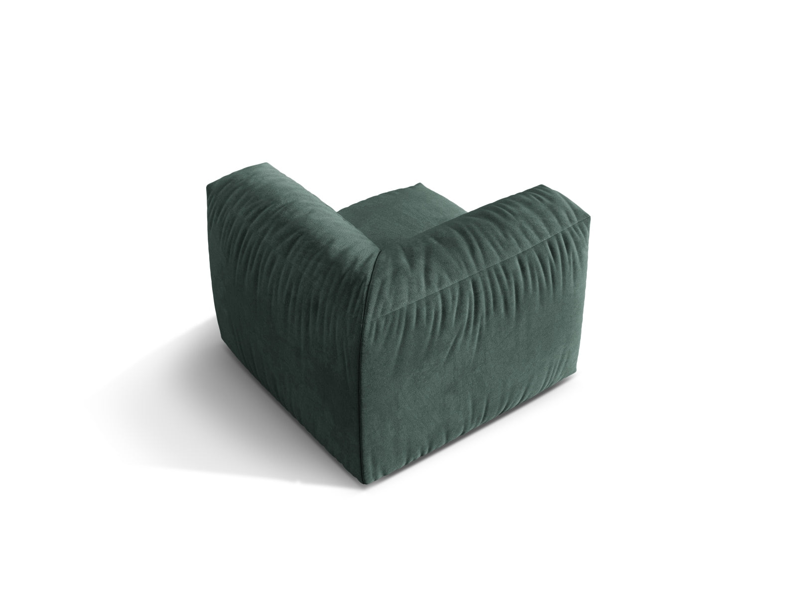Moderner Martina Modul Armless 1 Sitzer in edlem Petrol-Vogue, perfekt für kreative Sofa-Kombinationen und modernes Wohndesign.