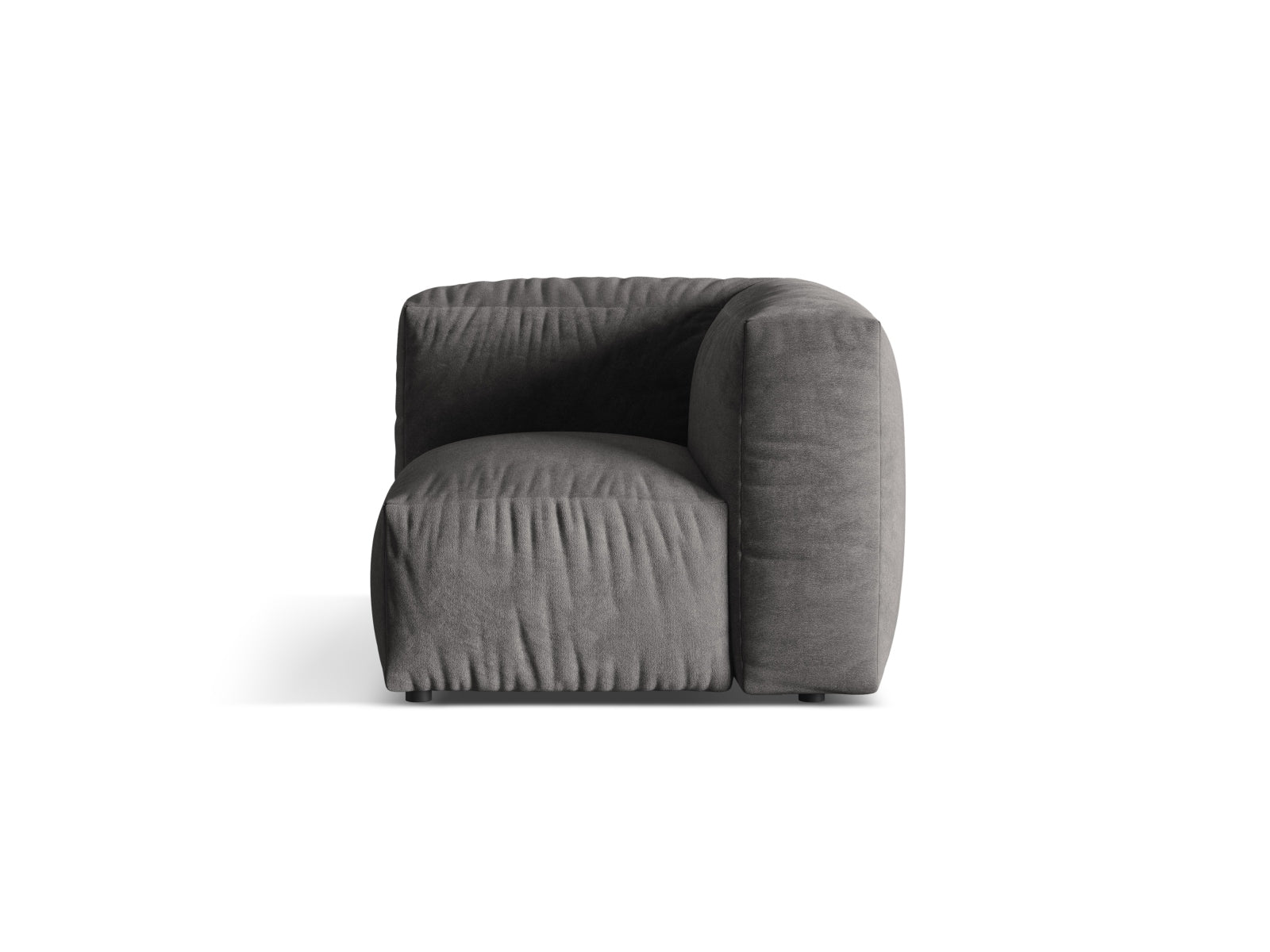 Moderner Martina Modul Armless 1 Sitzer in zeitlosem Grau, perfekt für flexible Wohnkonzepte und gemütliche Entspannungsbereiche.
