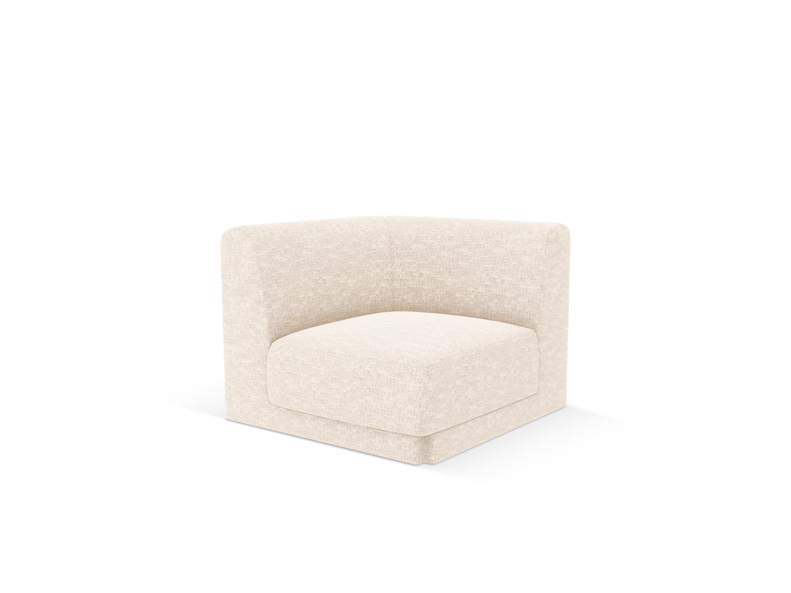 Eleganter Miley Corner Modul 1 Sitzer in hellem Beige, ideal für stilvolle Wohnräume. Teil der vielseitigen Sofaserie von Micadoni.