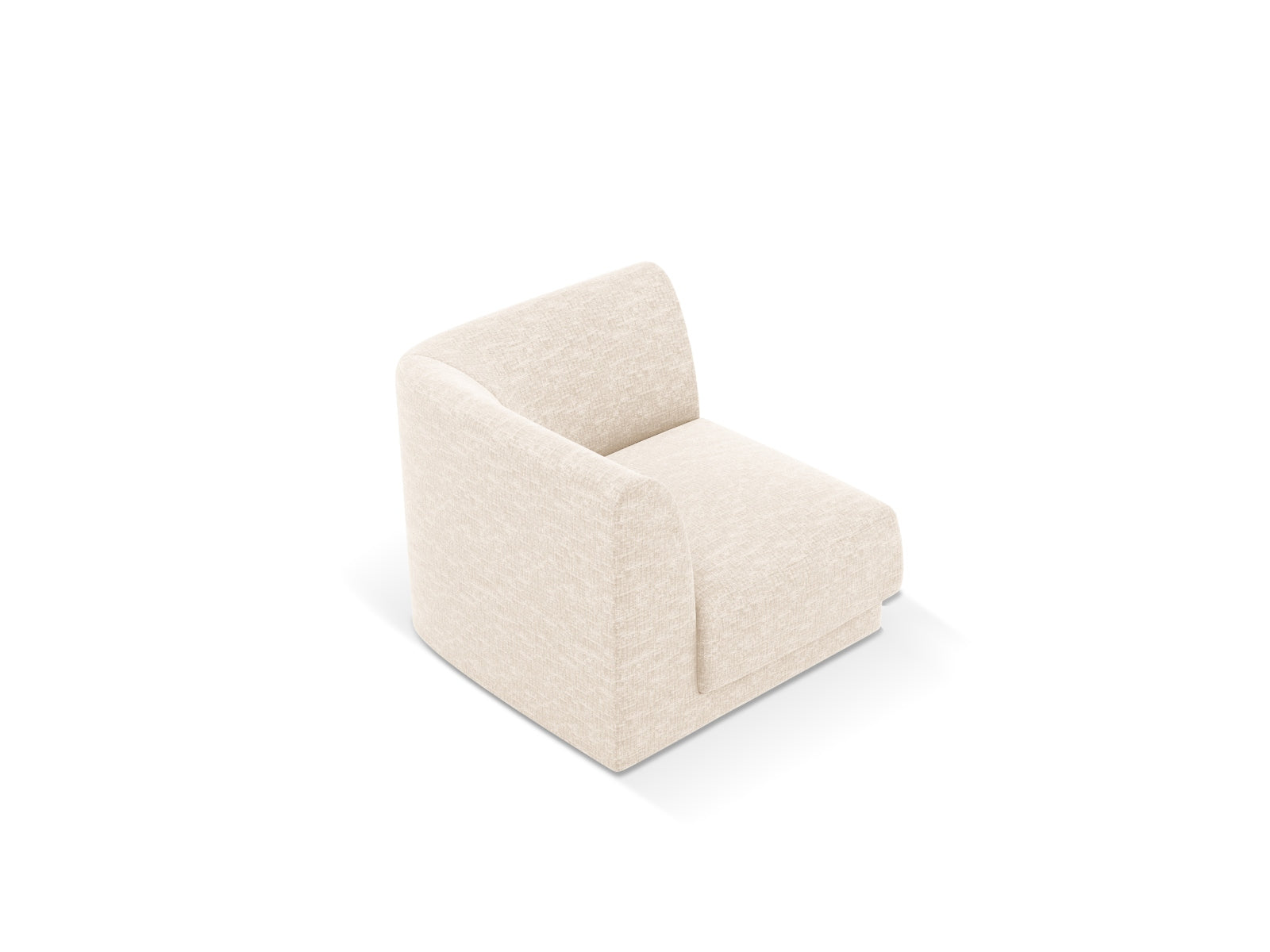 Bequemer Miley Corner Modul 1 Sitzer in sanftem Beige, perfekt für moderne Wohnkonzepte. Teil der flexiblen Sofakollektion von Micadoni.