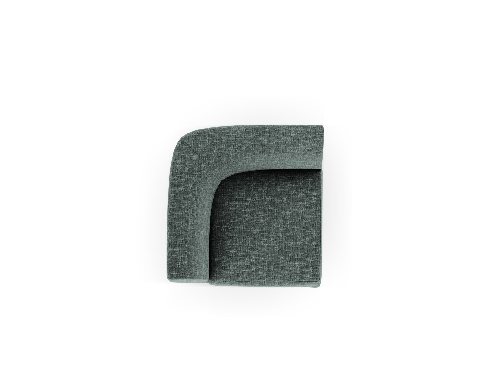 Stylischer Miley Corner Modul 1 Sitzer in Petrol-Haga, ideal für moderne Wohnkonzepte und flexible Sitzarrangements.