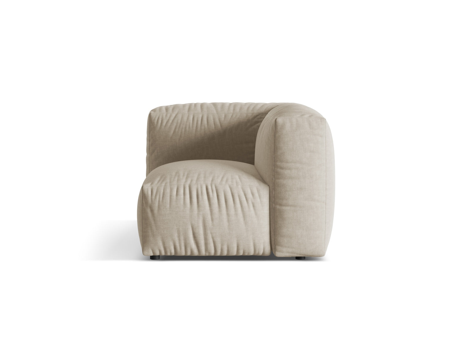 Moderner Martina Modul Armless 1 Sitzer in sanftem Beige, perfekt für kreative Raumlösungen und zeitgemäße Einrichtungsideen.
