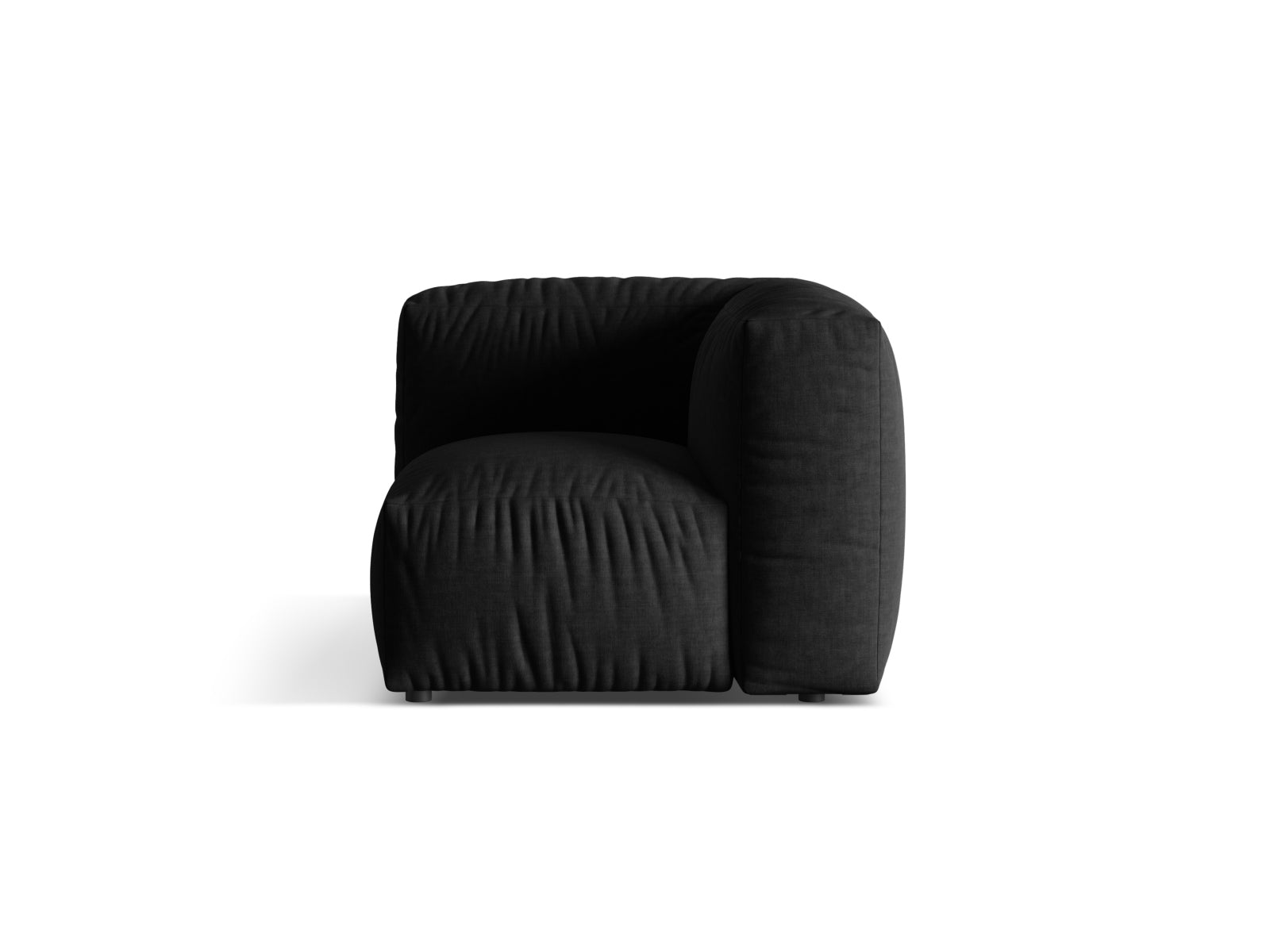 Moderner Martina Modul Armless 1 Sitzer in klassischem Schwarz, perfekt für kreative Raumgestaltungen und gemütliche Entspannungsmomente.