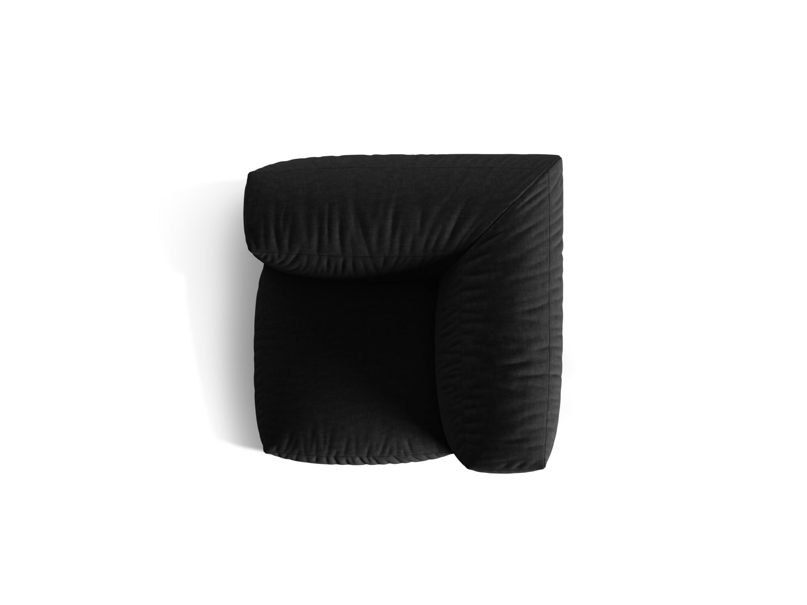 Eleganter Martina Modul Armless 1 Sitzer in zeitlosem Schwarz, ideal für stilvolle Wohnkonzepte und entspannende Momente.
