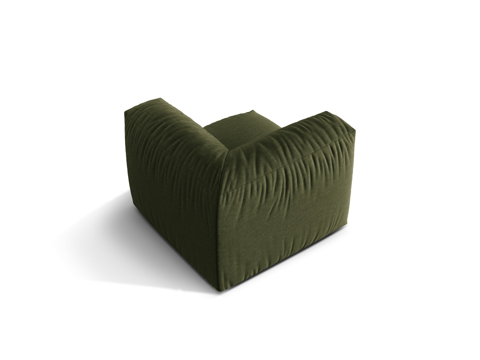 Stylischer Martina Modul Armless 1 Sitzer in modernem Grünton, perfekt für individuelle Wohnkonzepte und entspannende Ecken.