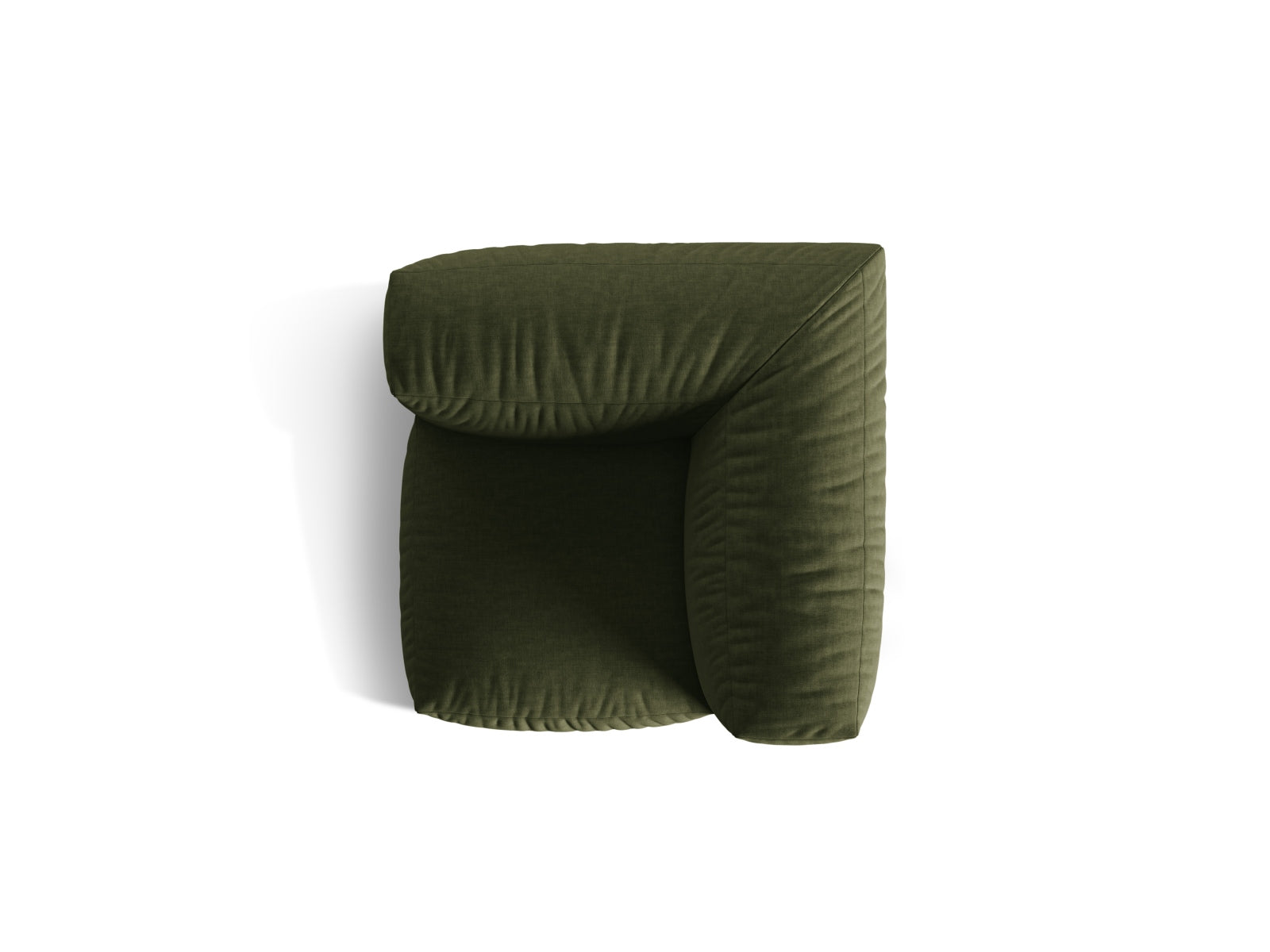 Eleganter Martina Modul Armless 1 Sitzer in trendigem Grünton, ideal für kreative Raumgestaltungen und gemütliche Rückzugsorte.