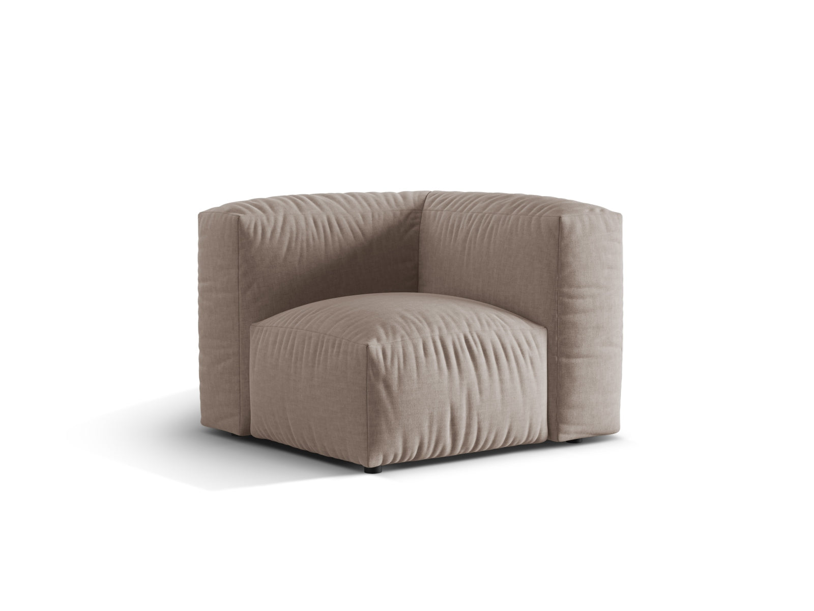 Eleganter Martina Modul Armless 1 Sitzer in stilvollem Dunkelbeige, ideal für vielseitige Wohnkonzepte und entspannte Momente.