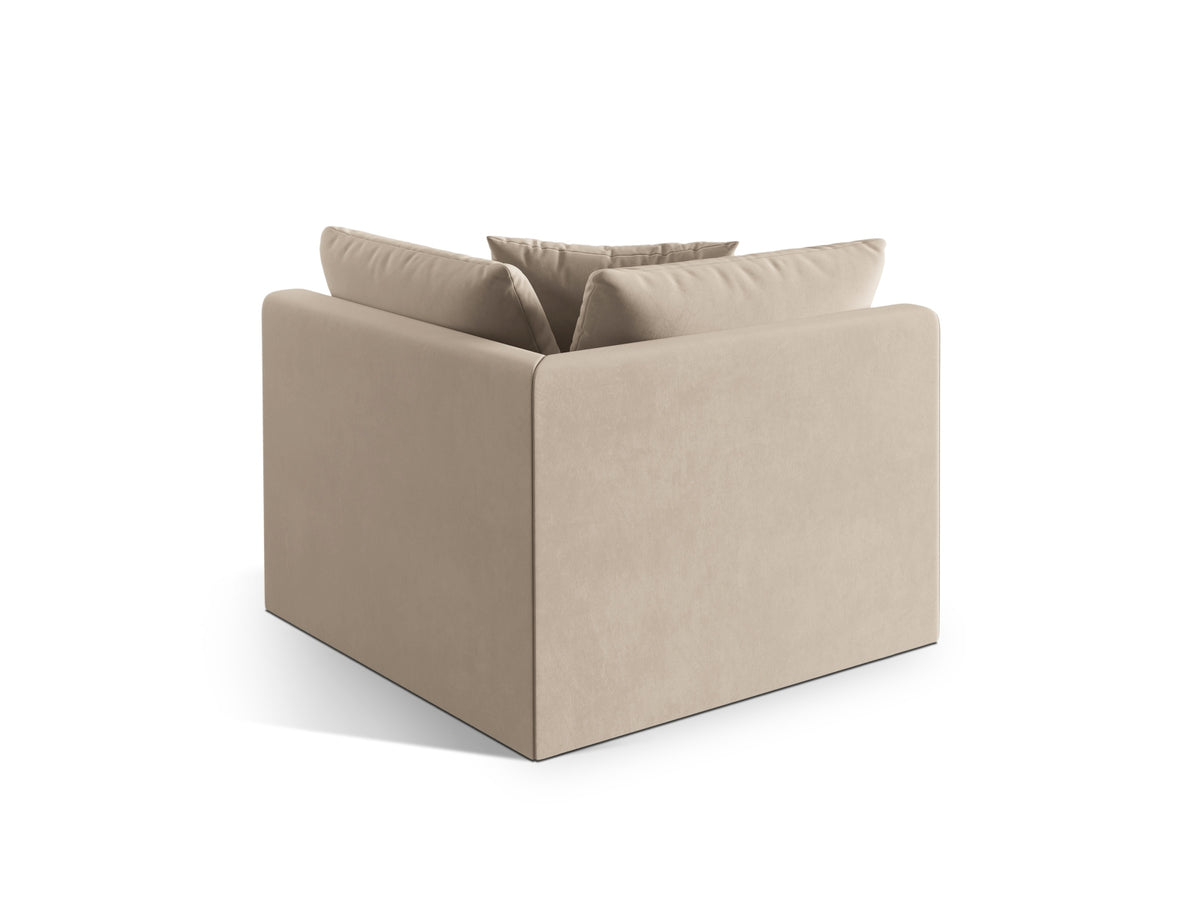 Chris Velour Modul Corner 1 Sitzer in Ecru-Casino präsentiert im Onlineshop von KAQTU Design AG. Modulares Sofa ist von Micadoni