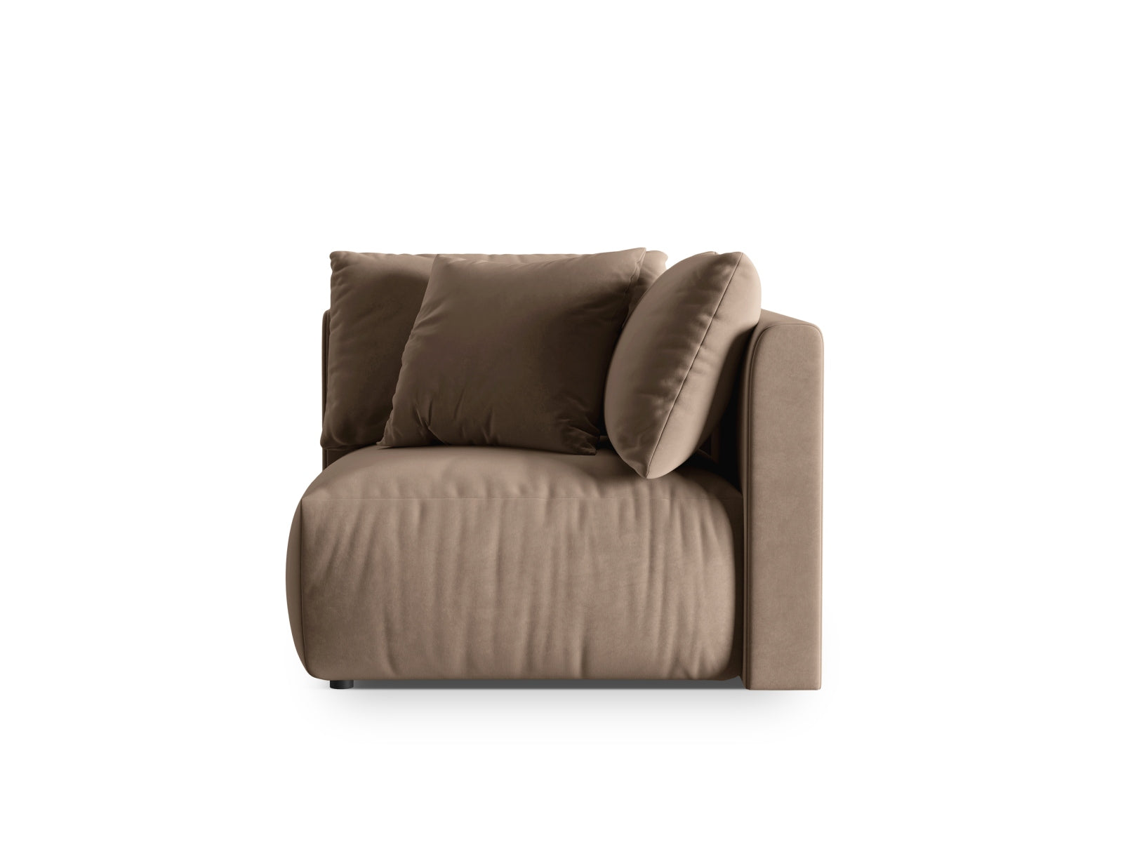 Chris Velour Modul Corner 1 Sitzer in Light Brown präsentiert im Onlineshop von KAQTU Design AG. Modulares Sofa ist von Micadoni
