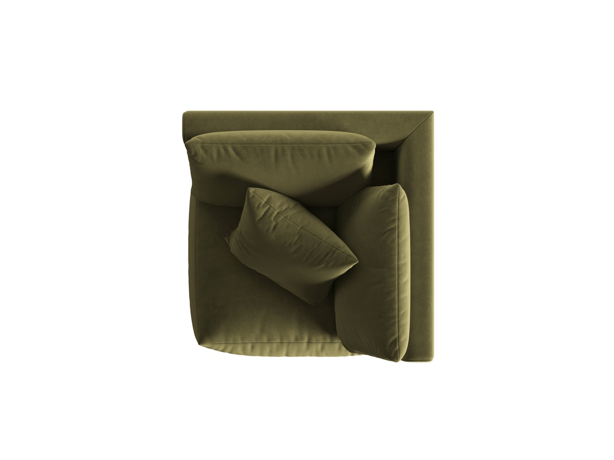 Chris Velour Modul Corner 1 Sitzer in Light Green-Casino präsentiert im Onlineshop von KAQTU Design AG. Modulares Sofa ist von Micadoni