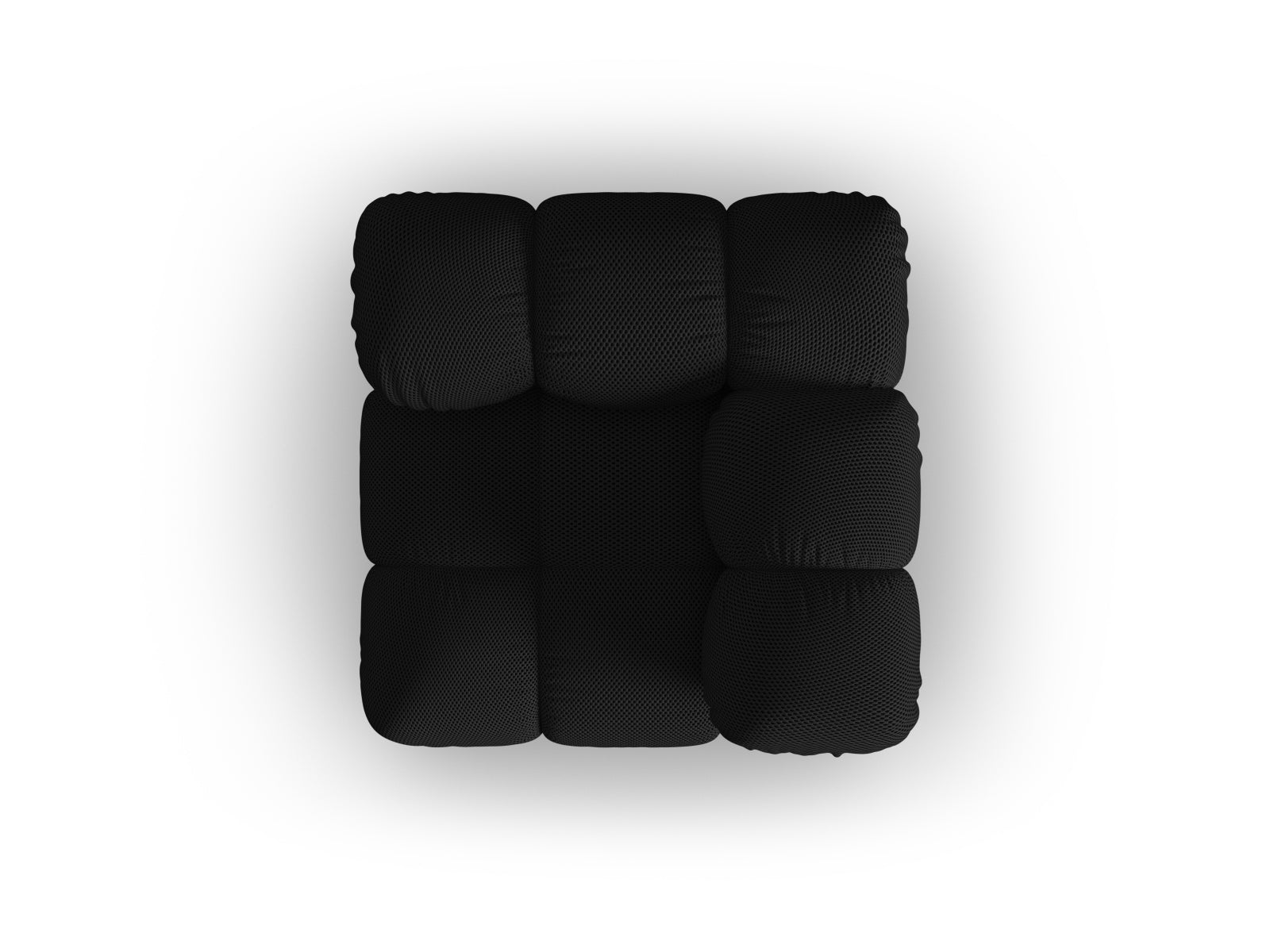 Stylischer Bellis Corner Modul 1 Sitzer in edlem Schwarz, perfekt für zeitgemäße Einrichtungskonzepte. Teil des flexiblen Sofas von Micadoni.