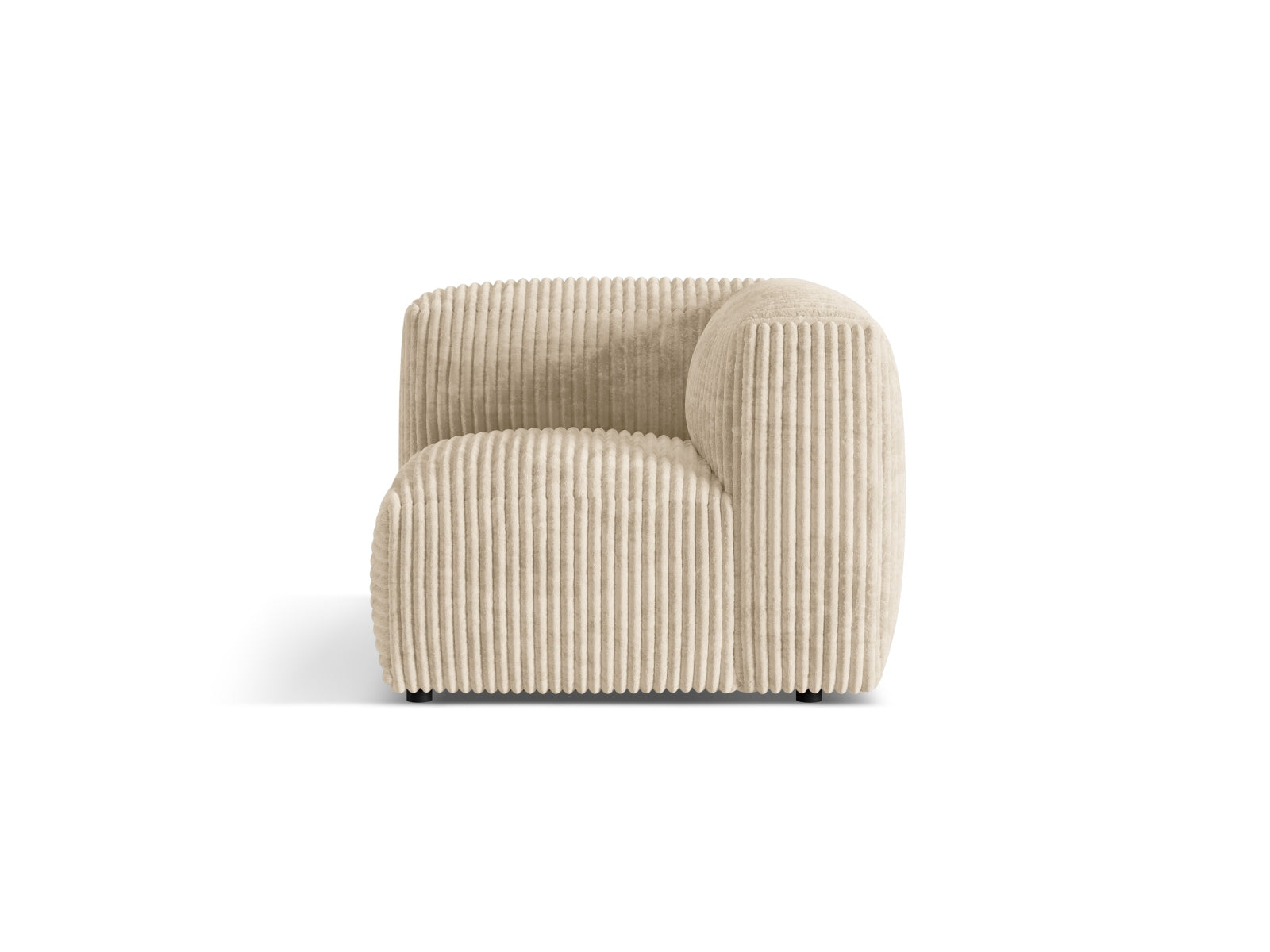Moderner Martina Modul Armless 1 Sitzer in zartem Beige, perfekt für flexible Wohnkonzepte und zeitgemäße Einrichtung.