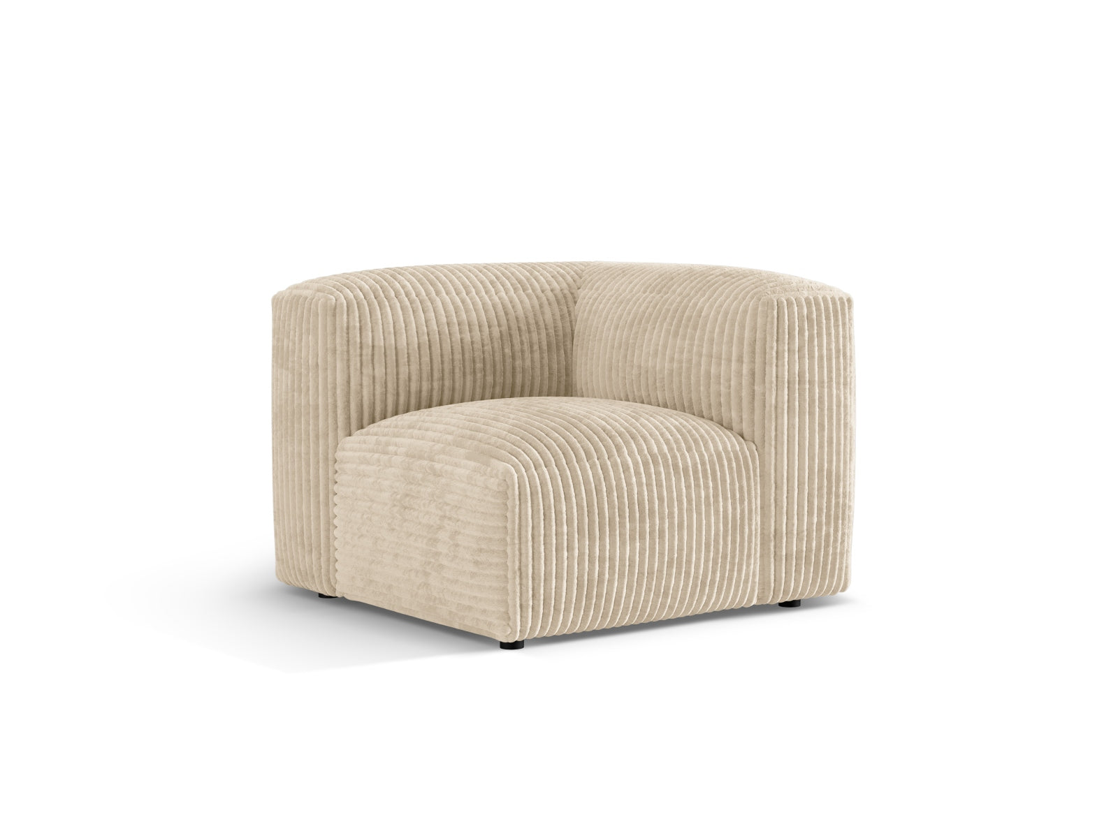 Eleganter Martina Modul Armless 1 Sitzer in sanftem Beige, ideal für stilvolle Wohnräume und vielseitige Gestaltungsmöglichkeiten.