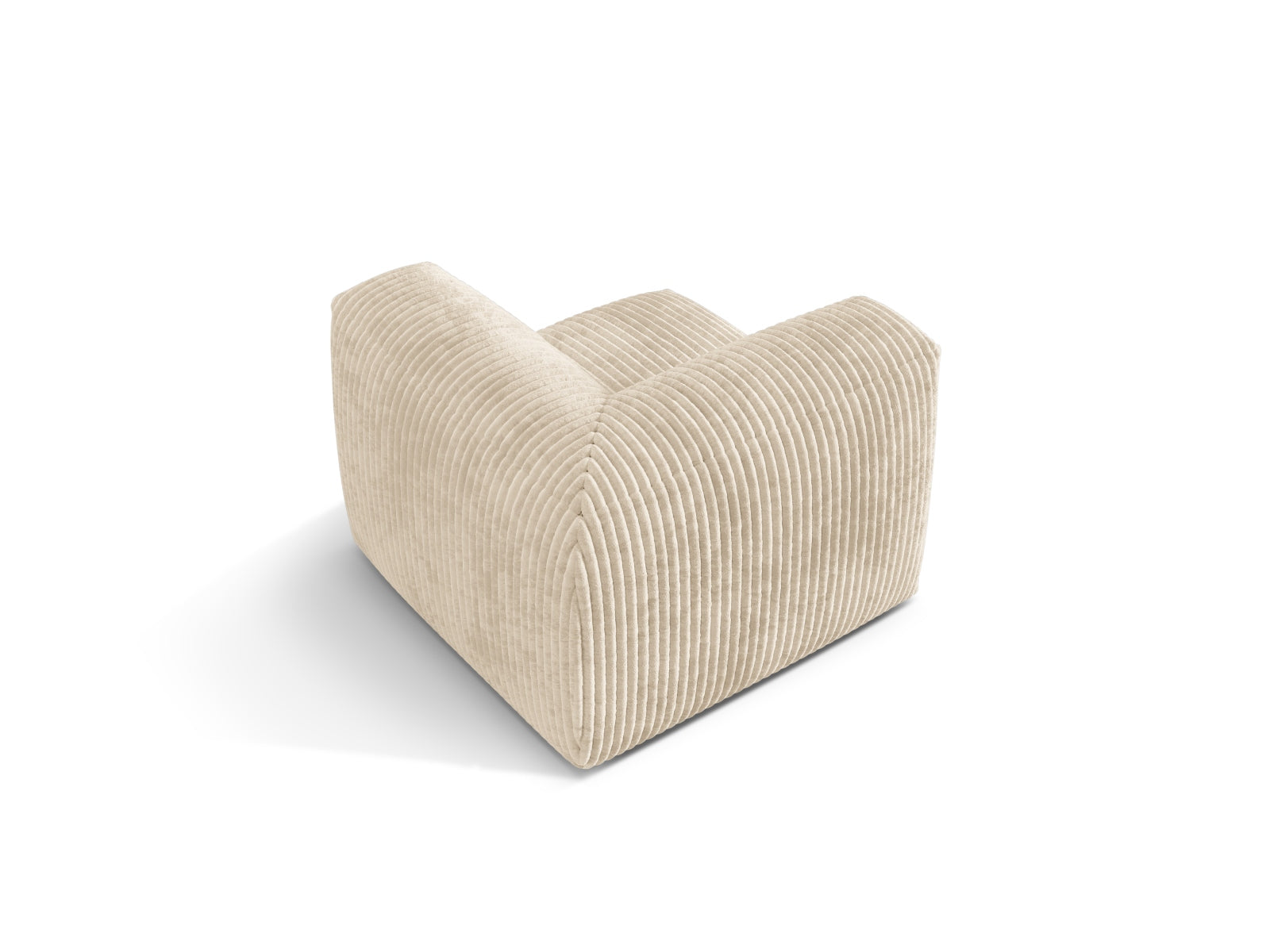 Moderner Martina Modul Armless 1 Sitzer in neutralem Beige, perfekt für kreative Raumkonzepte und komfortable Sitzlösungen.