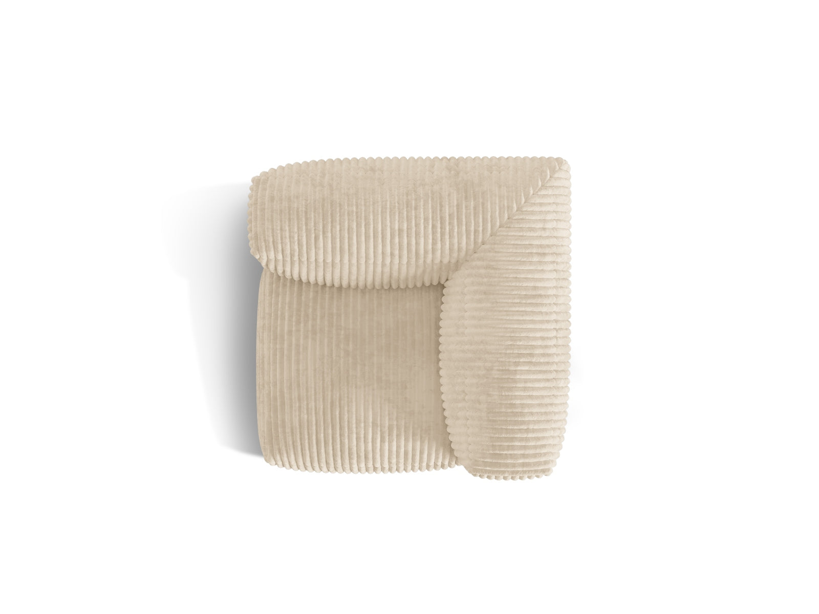 Eleganter Martina Modul Armless 1 Sitzer in sanftem Beige, ideal für stilvolle Wohnräume und flexible Einrichtungsmöglichkeiten.