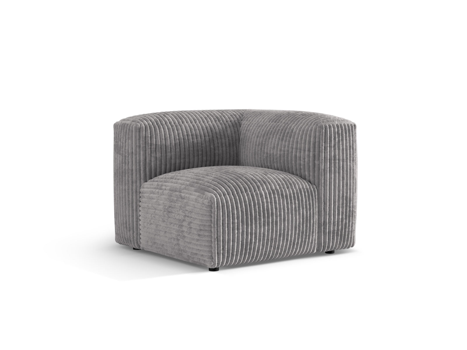 Eleganter Martina Modul Armless 1 Sitzer in klassischem Grau, ideal für moderne Wohnräume und flexible Raumgestaltungen.