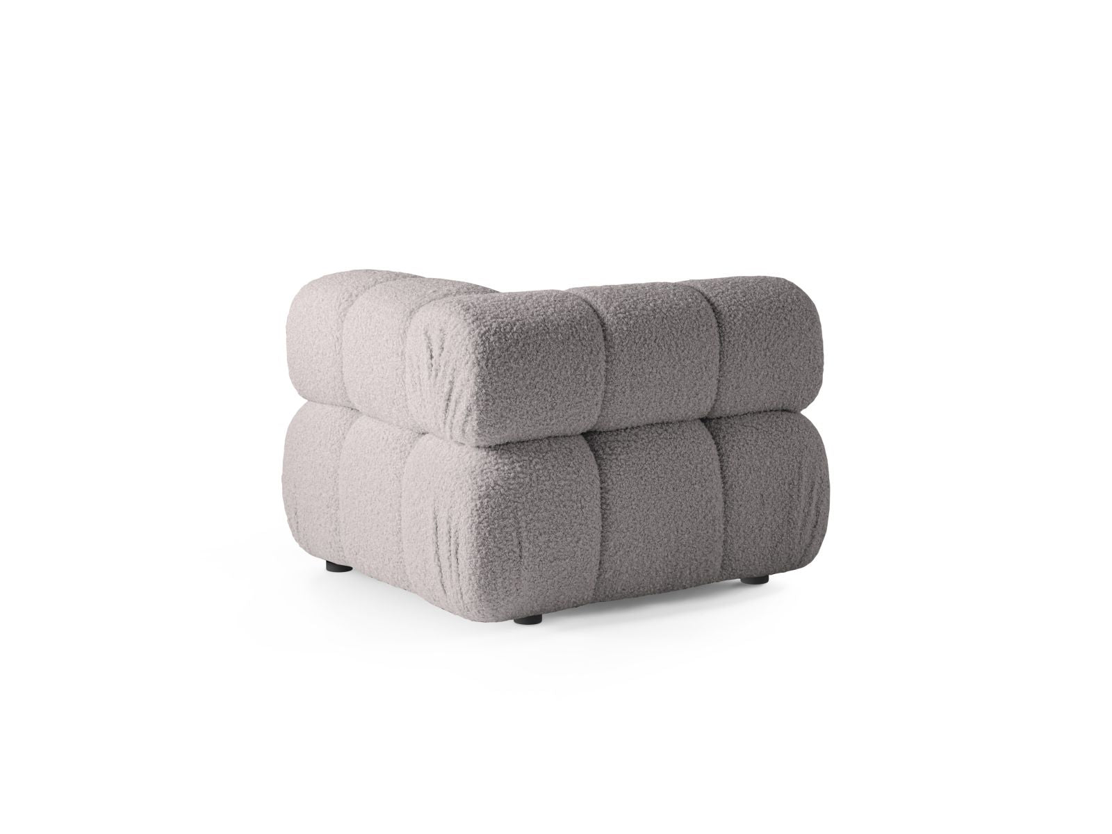 Elegantes 1-Sitzer Eckmodul Bellis in dezentem Grau, ideal für individuelle Sofa-Arrangements und zeitgemäße Einrichtung.