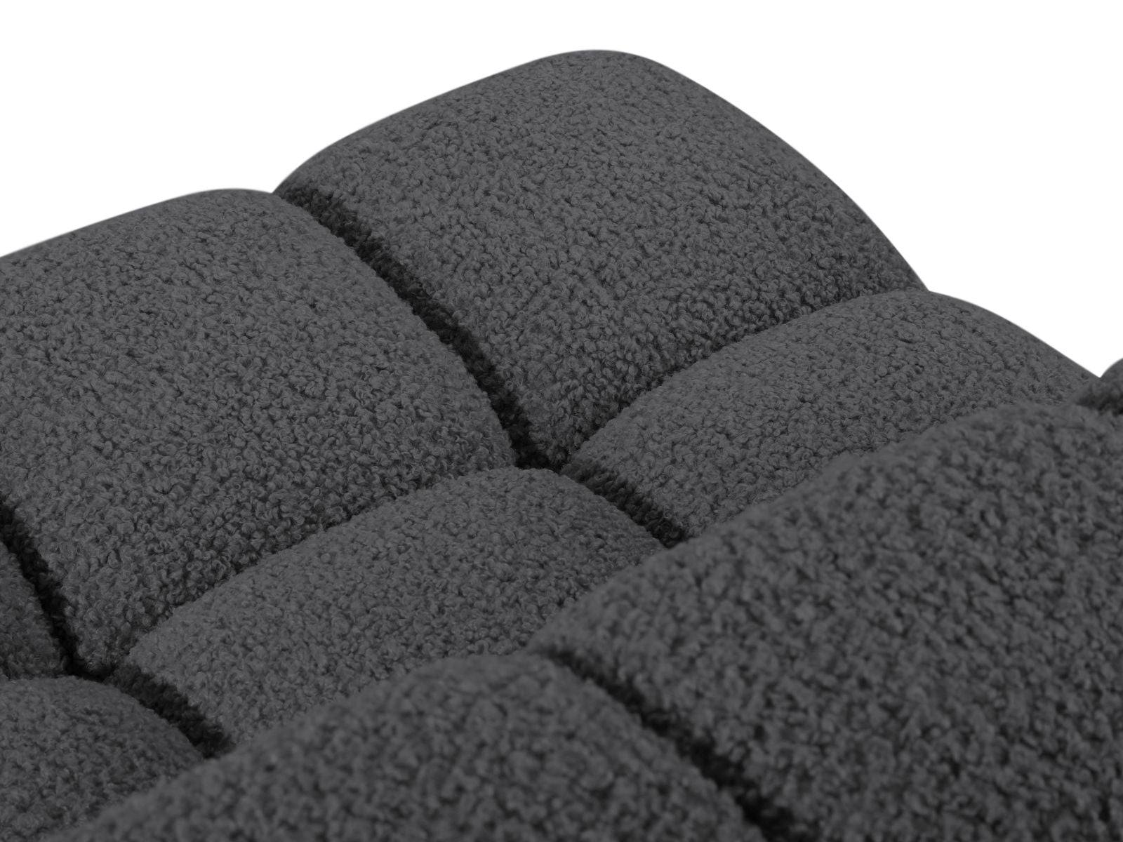 Stylisches 1-Sitzer Eckmodul Bellis in edlem Graphit, perfekt für kreative Sofa-Kombinationen und moderne Wohnkonzepte.