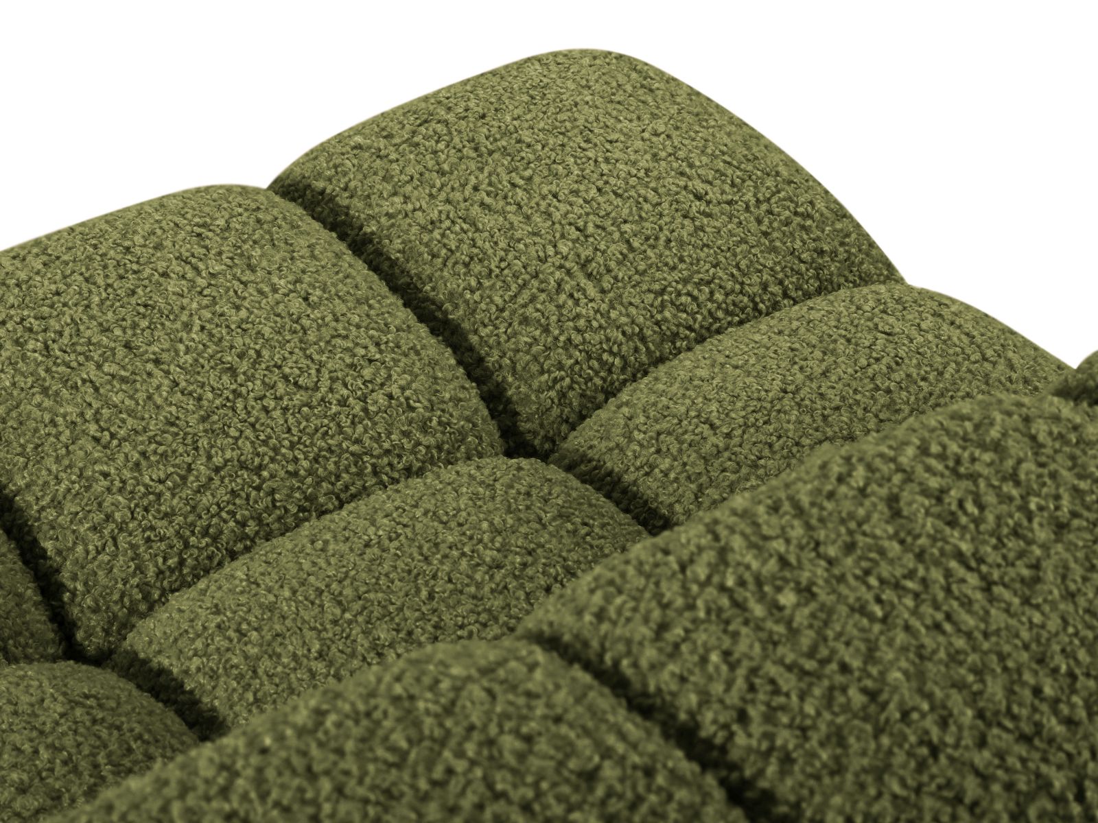 Stylisches 1-Sitzer Eckmodul Bellis in trendigem Grünton, perfekt für kreative Sofa-Kombinationen und zeitgemäße Wohnkonzepte.