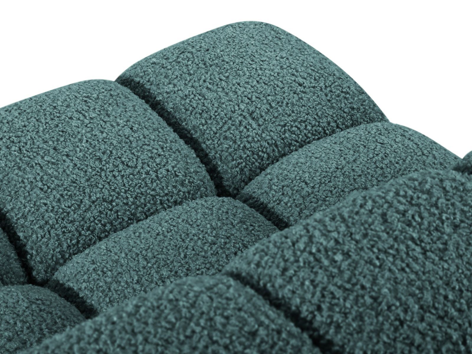 Stylisches 1-Sitzer Eckmodul Bellis in modernem Petrol, perfekt für kreative Sofa-Kombinationen und geschmackvolle Wohnräume.