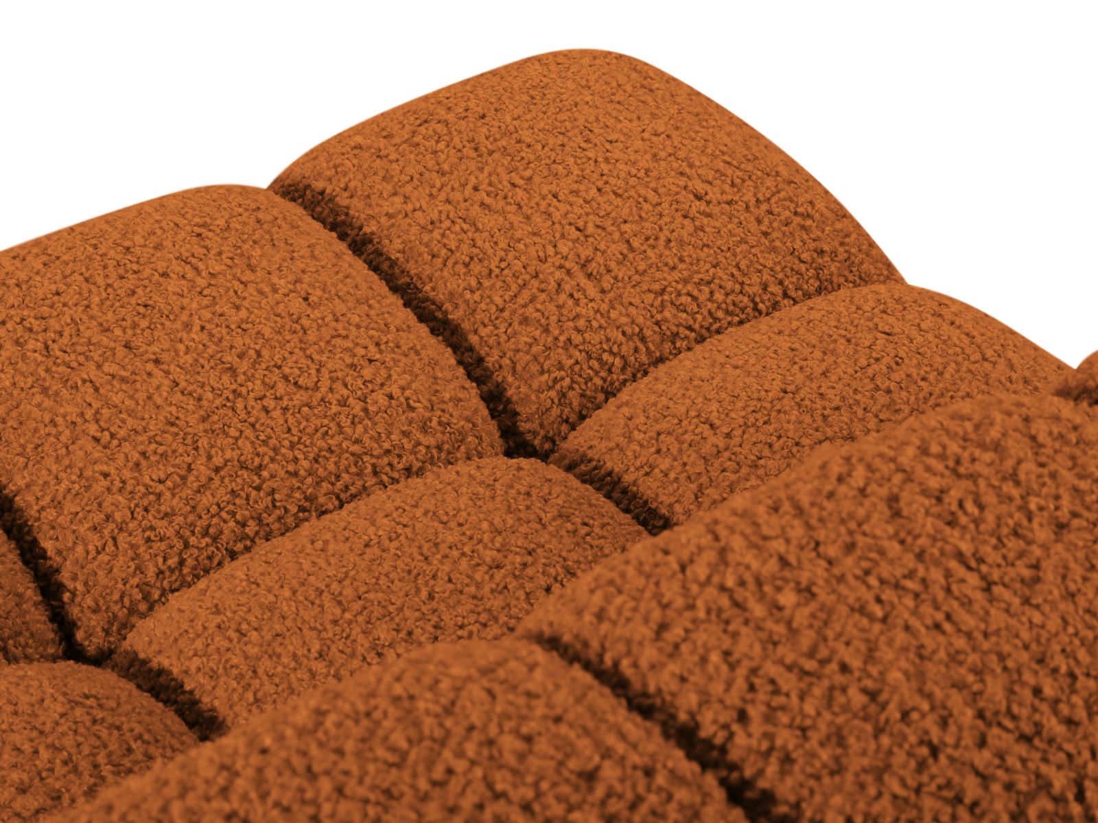 Stylisches 1-Sitzer Eckmodul Bellis in ansprechendem Brick-Rolf, perfekt für kreative Sofa-Kombinationen und zeitgemäße Einrichtung.