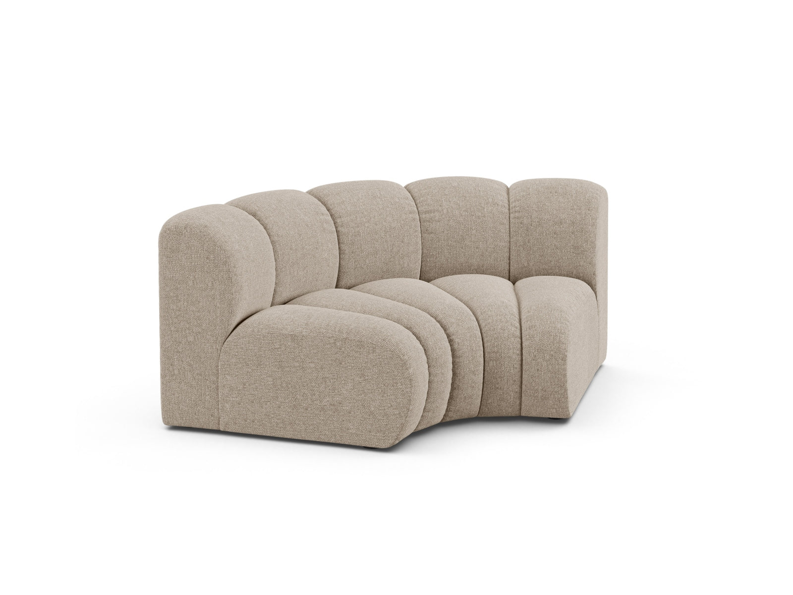 Eleganter Lupine Modul Corner 1 Sitzer in dunkelbeige, ideal für stilvolle Wohnräume. Teil der flexiblen Sofaserie von Micadoni.