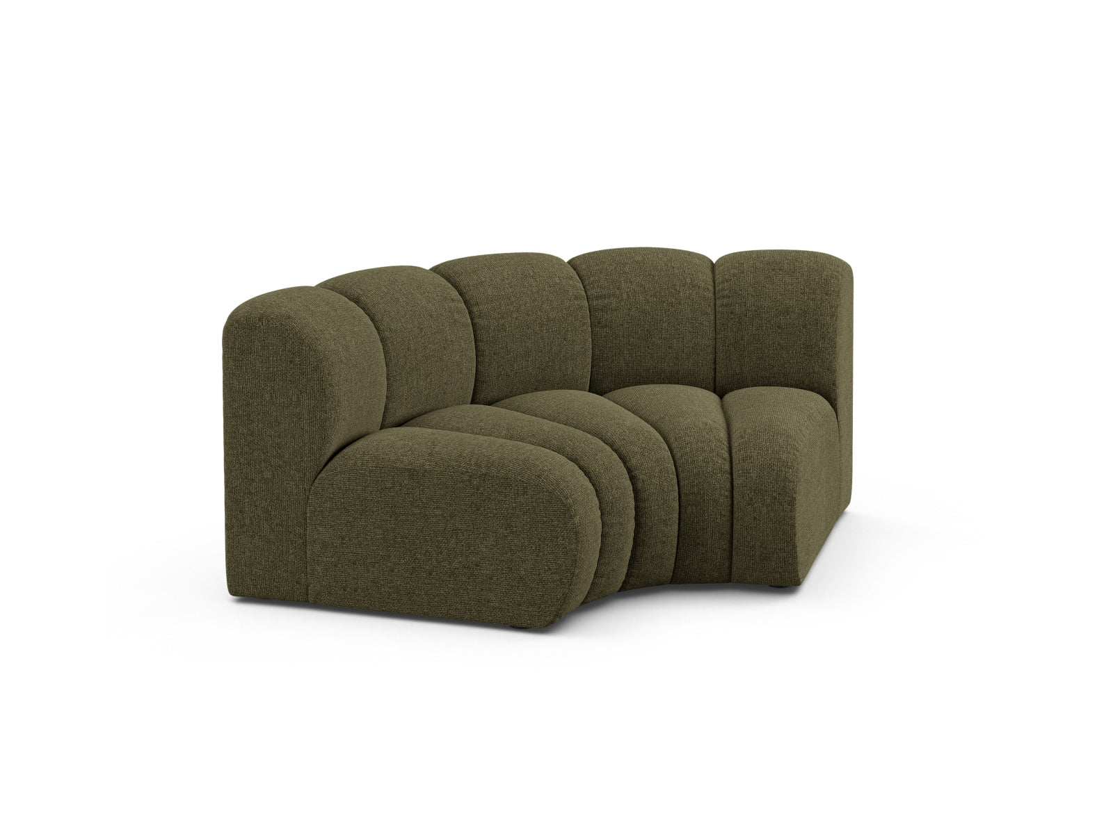 Eleganter Lupine Modul Corner 1 Sitzer in der Farbe Green-Eden, ideal für stilvolle Wohnräume und vielseitige Sofa-Arrangements.