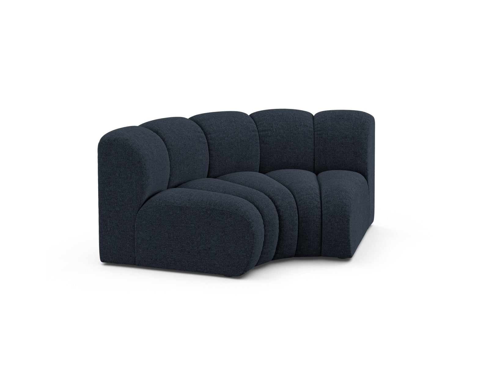 Eleganter Lupine Modul Corner 1 Sitzer in Navy Blue-Eden, ideal für stilvolle Wohnräume. Teil der flexiblen Sofaserie von Micadoni.