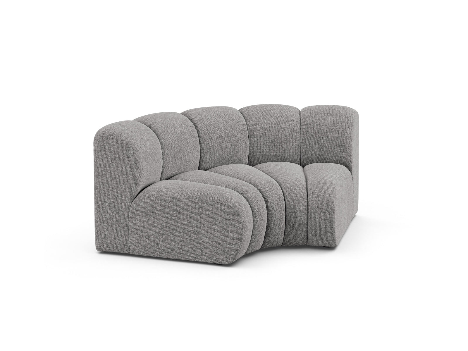 Eleganter Lupine Modul Corner 1 Sitzer in hellem Grau, ideal für moderne Wohnräume. Teil der vielseitigen Sofaserie von Micadoni.