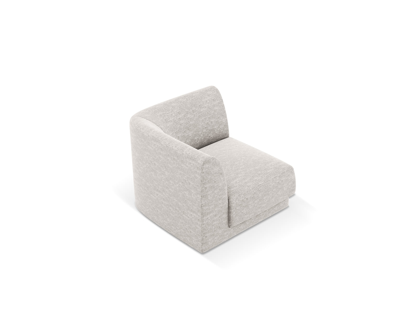 Moderner Miley Corner Modul 1 Sitzer in Silver-Eden, perfekt für kreative Raumgestaltungen. Hochwertige Verarbeitung von Micadoni.