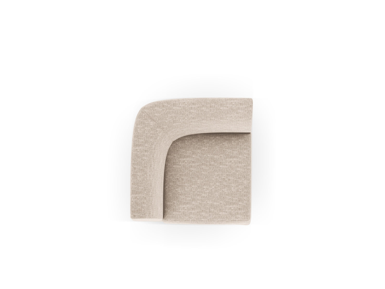 Eleganter Miley Corner Modul 1 Sitzer in Beige von Micadoni, ideal für moderne Wohnkonzepte und vielseitige Einrichtungsmöglichkeiten.