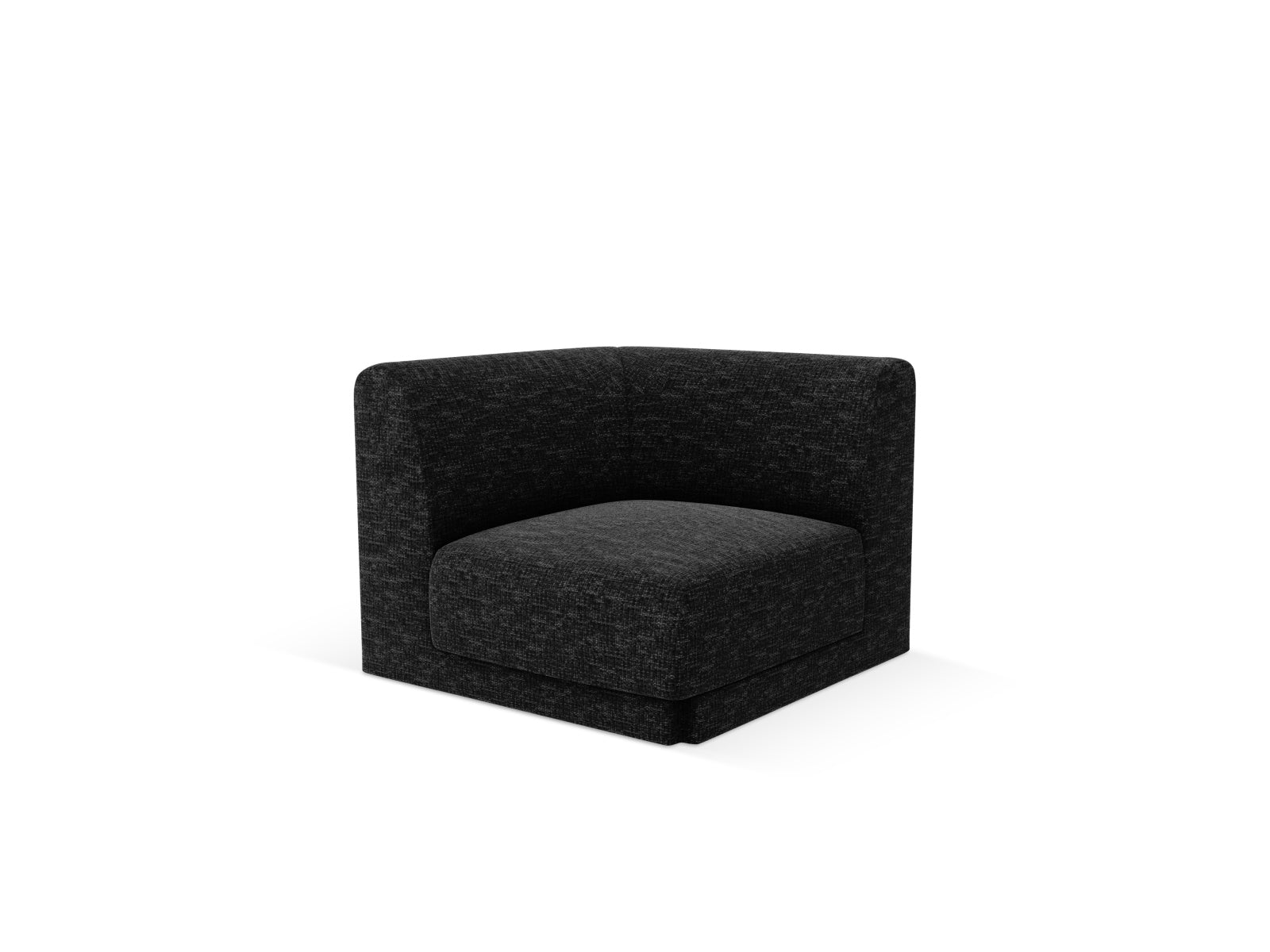 Stylischer Miley Corner Modul 1 Sitzer in Anthrazit von Micadoni, ideal für moderne Wohnräume und flexible Sitzlösungen.