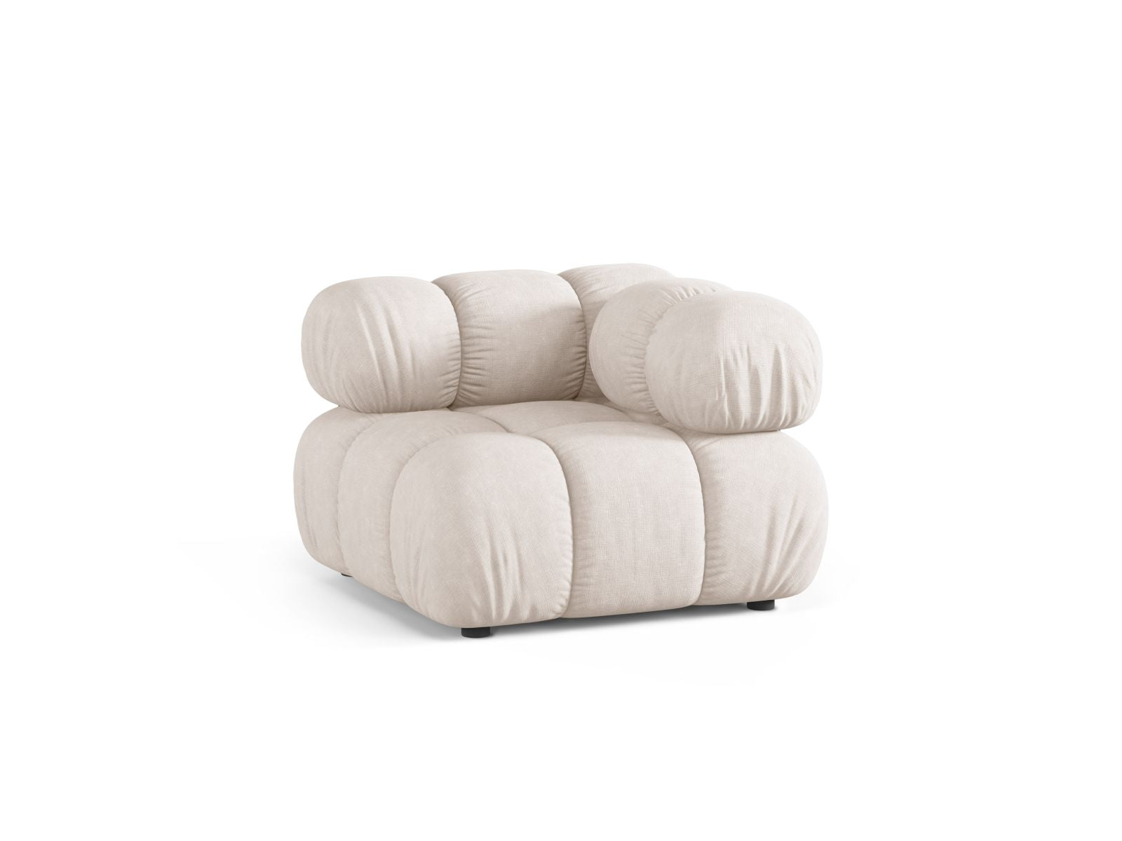 Beige 1-Sitzer Eckmodul Bellis von Micadoni, stilvolles und flexibles Sofa-Element für individuelle Wohnraumgestaltung.