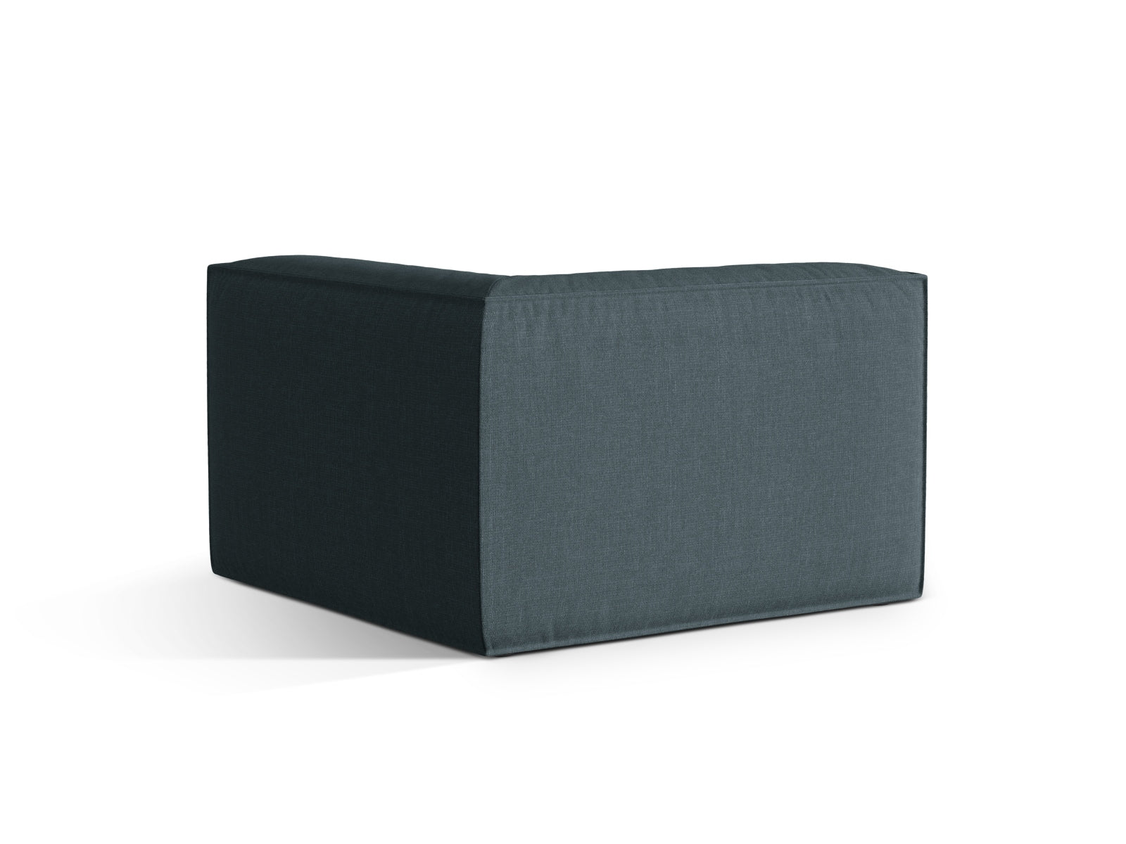 Elegantes 1-Sitzer Eckmodul Nuria in tiefem Petrol, ideal für individuelle Sofa-Arrangements und zeitgemäße Einrichtungslösungen von Micadoni.